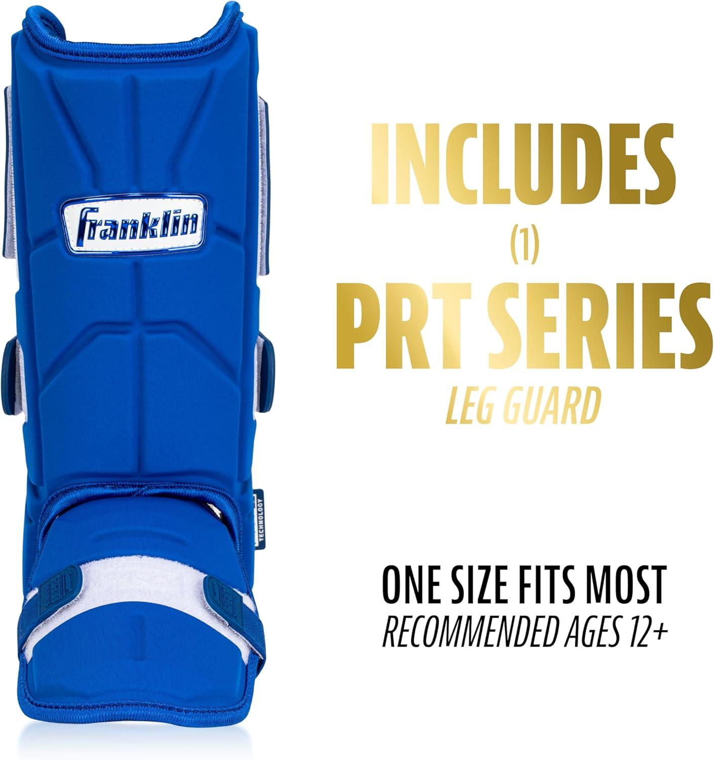 imageFranklin Sports Baseball Softball Leg Guard PRT Series Adult and Youth Shin Foot Shield for Batting Protective One SizeRoyal