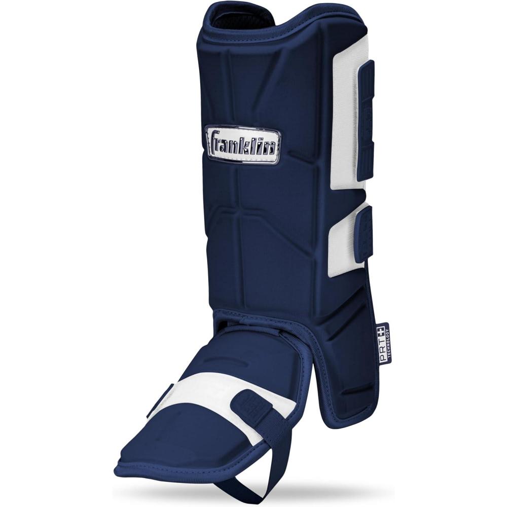 imageFranklin Sports Baseball  Softball Leg Guard  PRT Series Adult and Youth Shin  Foot Shield for Batting  Protective  One SizeNavy
