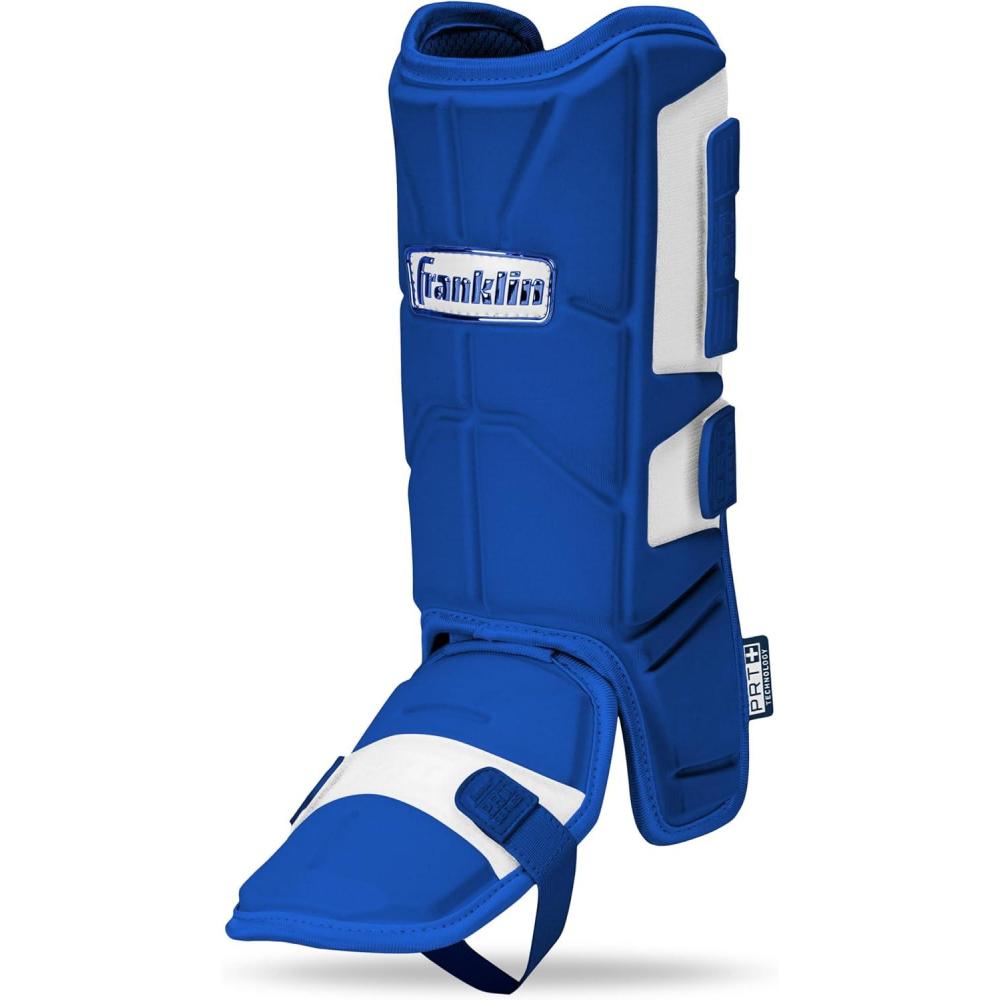 imageFranklin Sports Baseball Softball Leg Guard PRT Series Adult and Youth Shin Foot Shield for Batting Protective One SizeRoyal