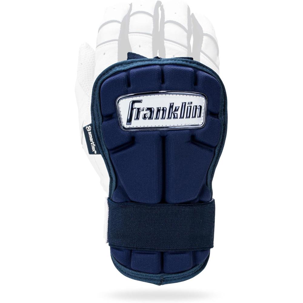 imageFranklin Sports Baseball Hand and Wrist Guard  PRT LG Series Adult Protector for Batting  Protective Shield for Right and Left Hand Hitters  One Size  AdultNavy