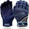 imageFranklin Sports MLB Baseball Gloves  Powerstrap Adult ampamp Youth Batting Gloves for Men Women Boys ampamp GirlsChrome Navy