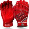 imageFranklin Sports MLB Baseball Gloves  Powerstrap Adult ampamp Youth Batting Gloves for Men Women Boys ampamp GirlsChrome Red