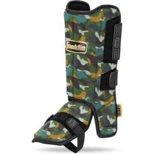 Franklin Sports Baseball + Softball Leg Guard – PRT Series Adult and Youth Shin + Foot Shield for Batting – Protective – One Size(Camo/Gold)