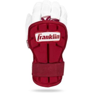 Franklin Sports Baseball Hand and Wrist Guard – PRT LG Series Adult Protector for Batting – Protective Shield for Right and Left Hand Hitters – One Size – Adult(Burgundy)