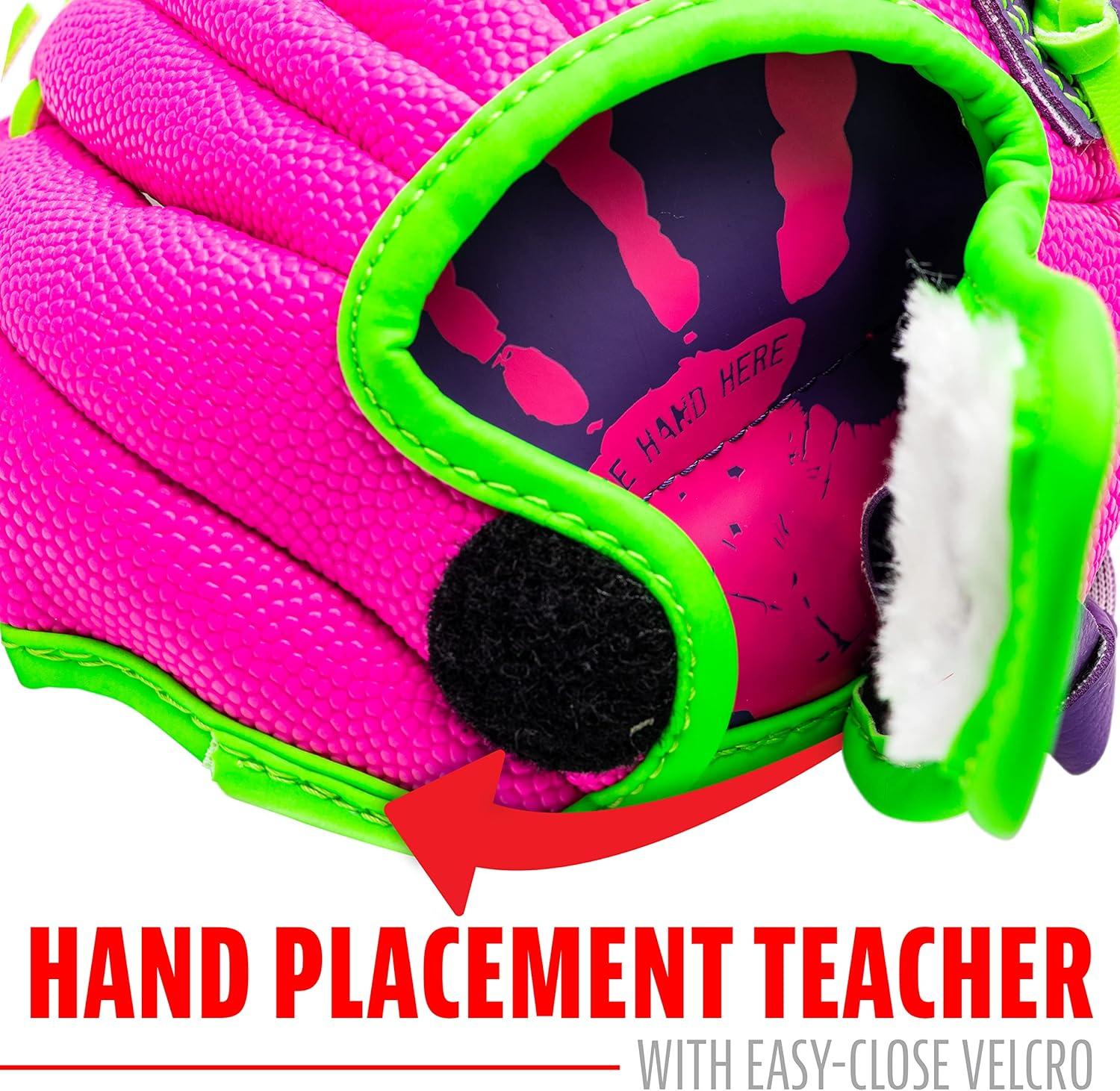 imageFranklin Sports Air Tech Baseball Glove with Ball Tee Ball Soft Air Tech FoamPinkPurple