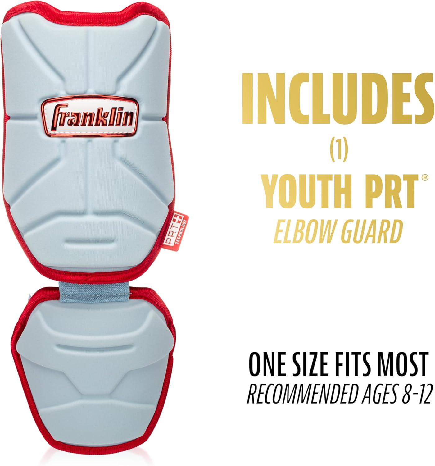 imageFranklin Sports Baseball Elbow Guard PRT Series Adult and Youth Baseball Softball Elbow Shield for BattingCarolina BlueRed