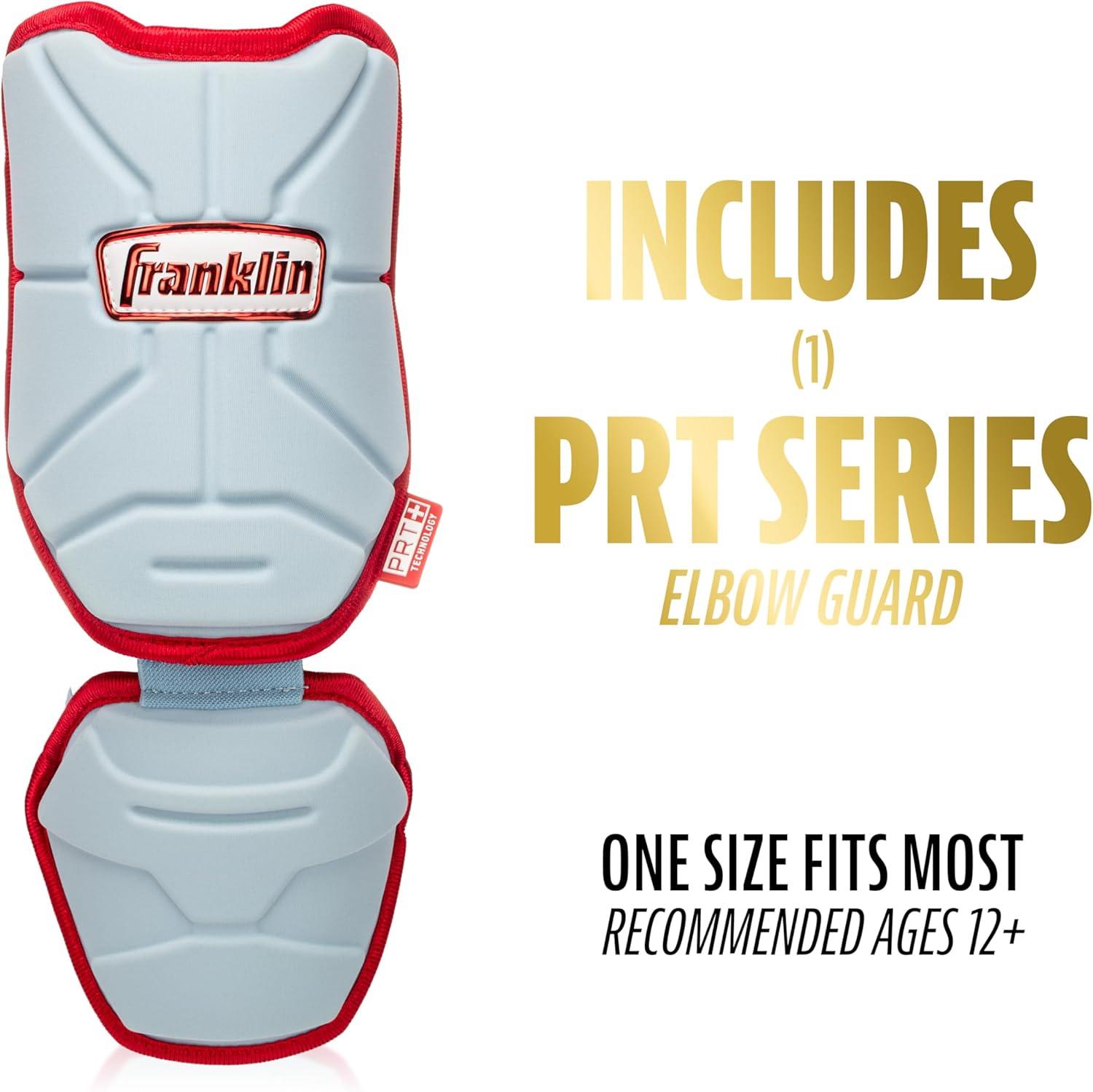 imageFranklin Sports Baseball Elbow Guard PRT Series Adult and Youth Baseball Softball Elbow Shield for BattingCarolina BlueRed