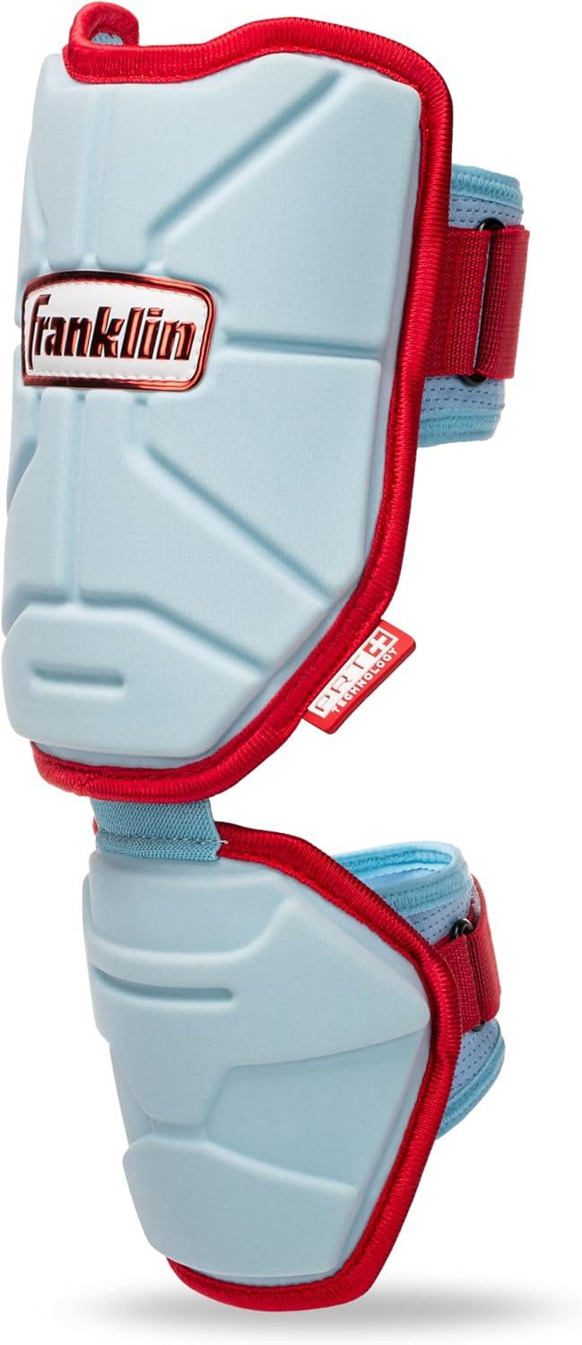 imageFranklin Sports Baseball Elbow Guard PRT Series Adult and Youth Baseball Softball Elbow Shield for BattingCarolina BlueRed