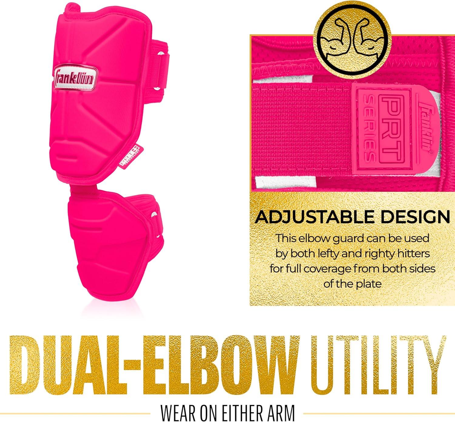 imageFranklin Sports Baseball Elbow Guard PRT Series Adult and Youth Baseball Softball Elbow Shield for BattingOptic Pink