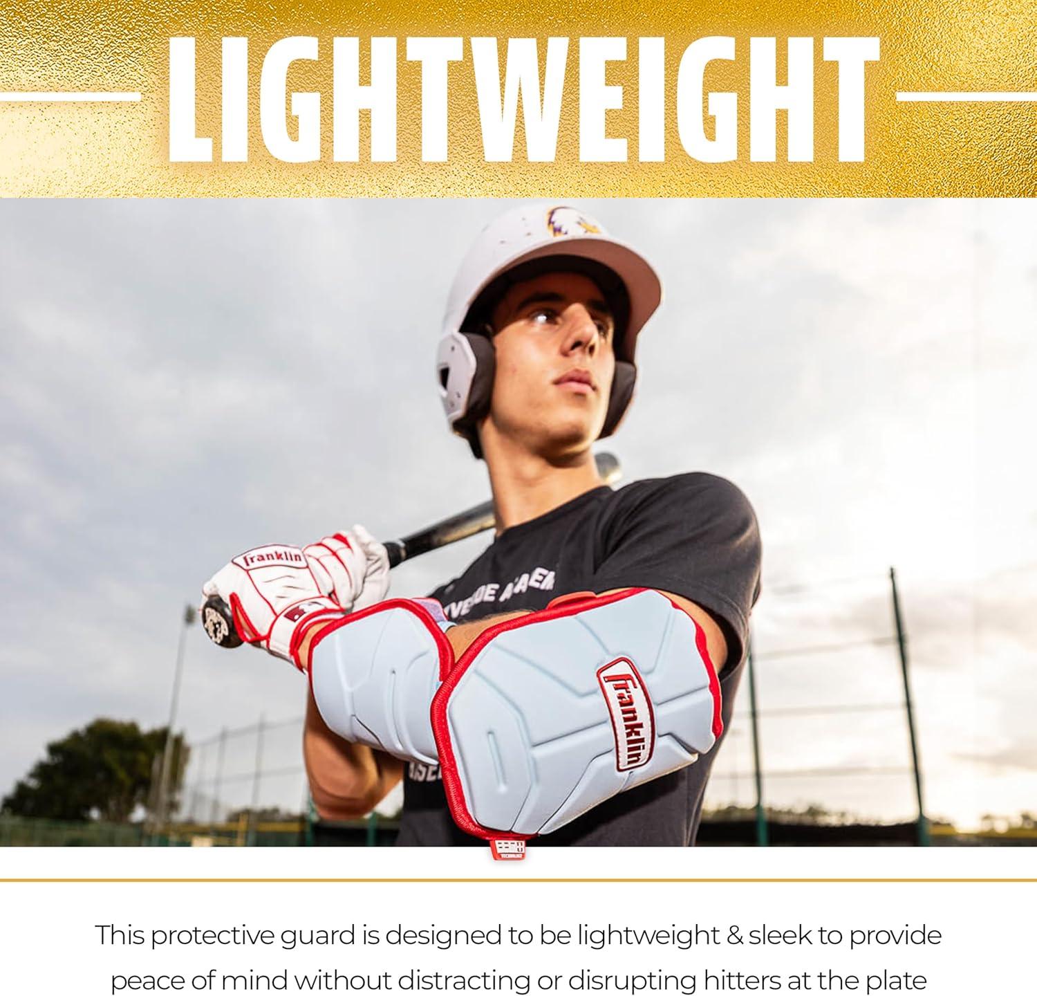 imageFranklin Sports Baseball Elbow Guard PRT Series Adult and Youth Baseball Softball Elbow Shield for BattingOptic Pink