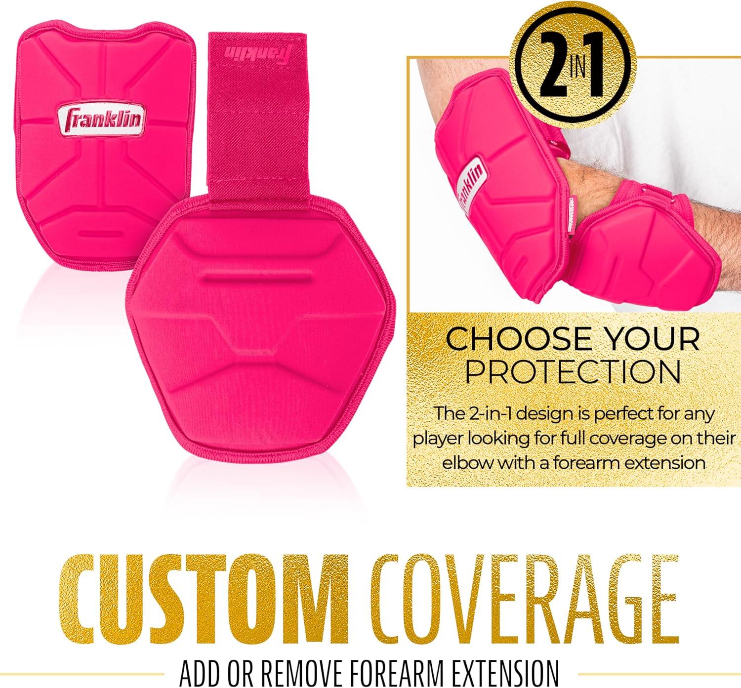 imageFranklin Sports Baseball Elbow Guard PRT Series Adult and Youth Baseball Softball Elbow Shield for BattingOptic Pink