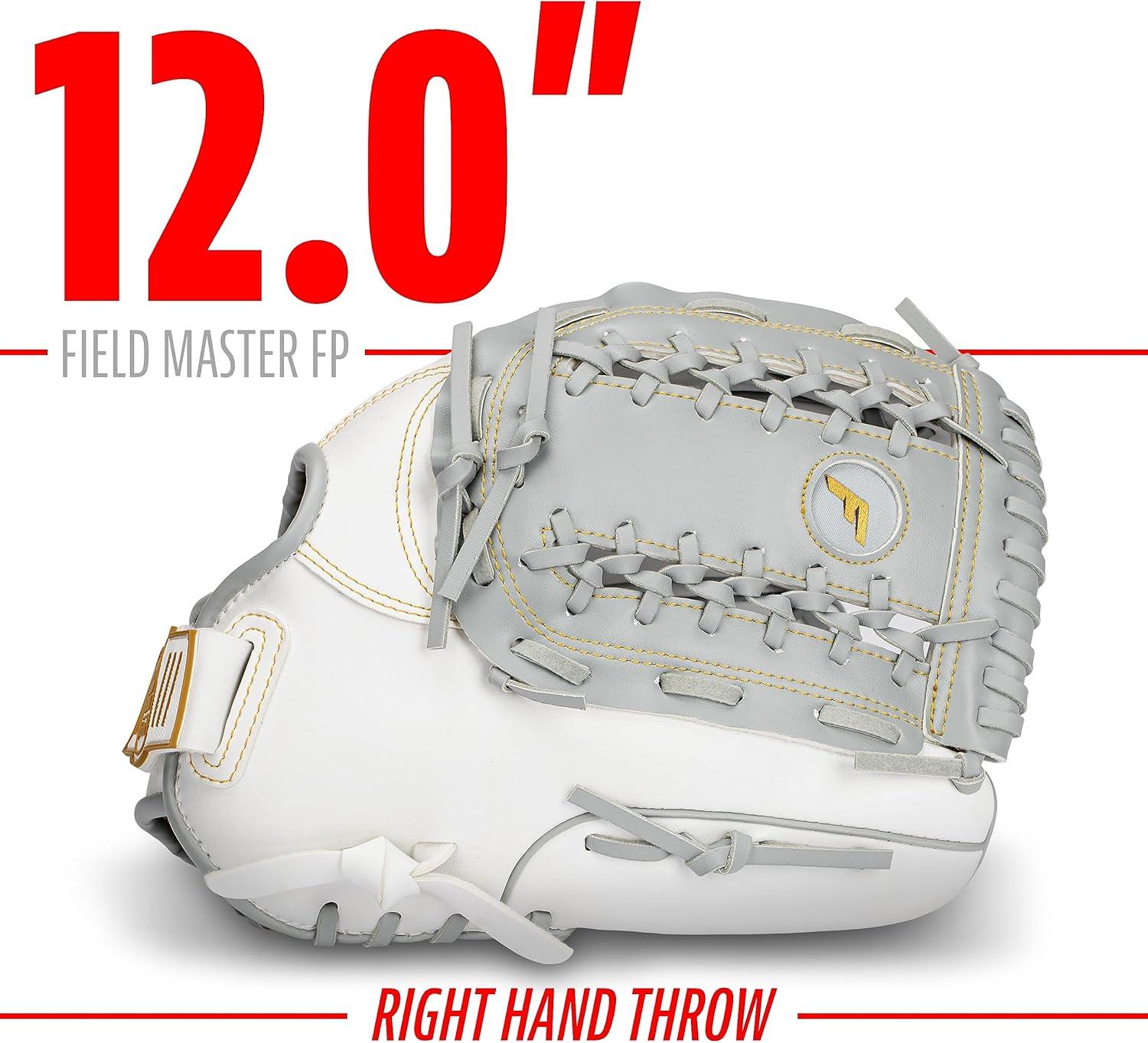 imageFranklin Sports Fastpitch Softball Glove Field Master Fastpitch Softball Mitt Womens Girls White GreyWhiteGrey