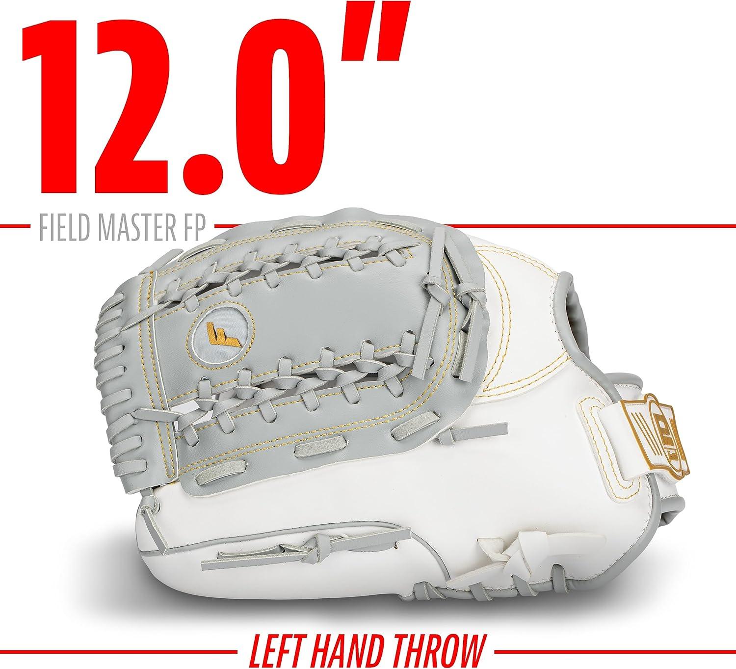 imageFranklin Sports Fastpitch Softball Glove Field Master Fastpitch Softball Mitt Womens Girls White GreyWhiteGrey