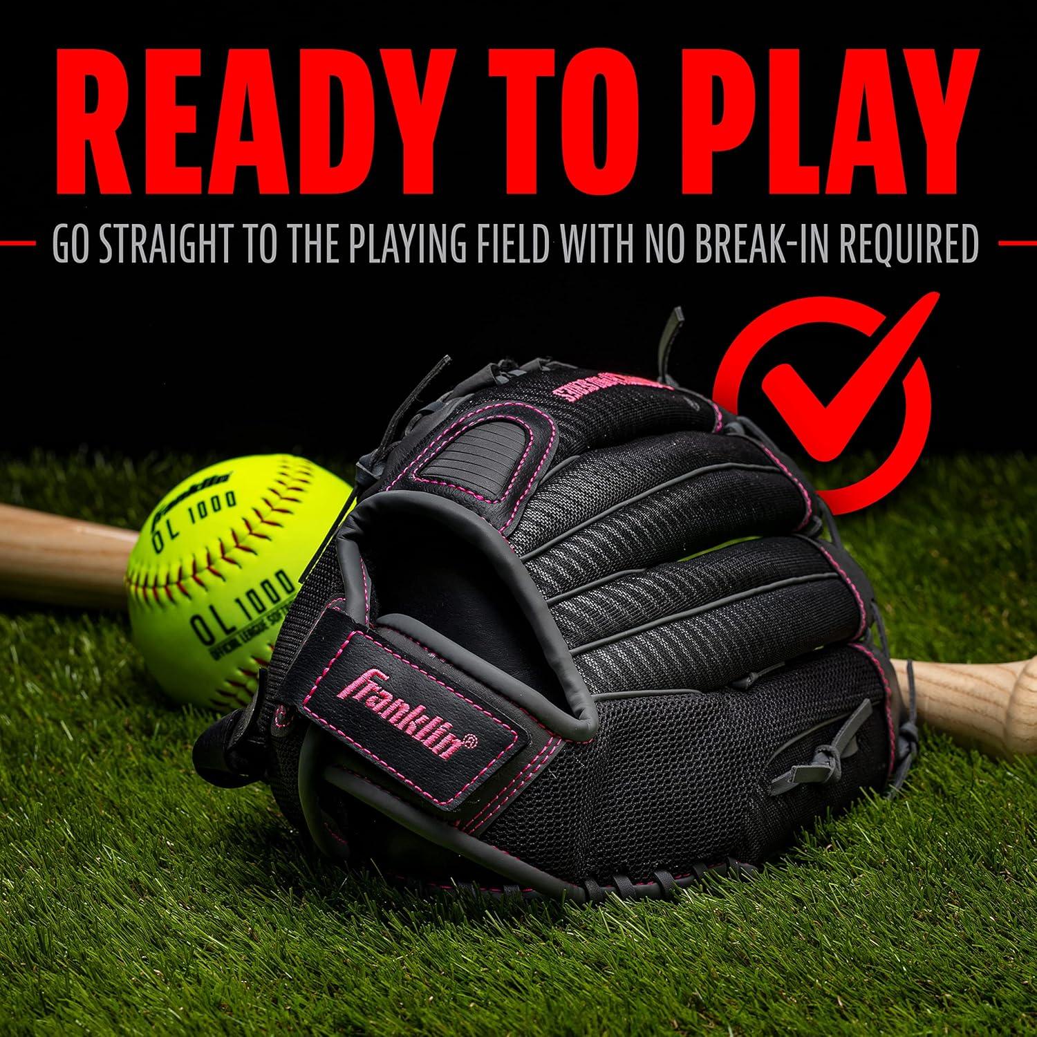 imageFranklin Sports Girls Softball GloveWomens Windmill FastpitchSlowpitch Softball GloveRight and Left HandAdultPink