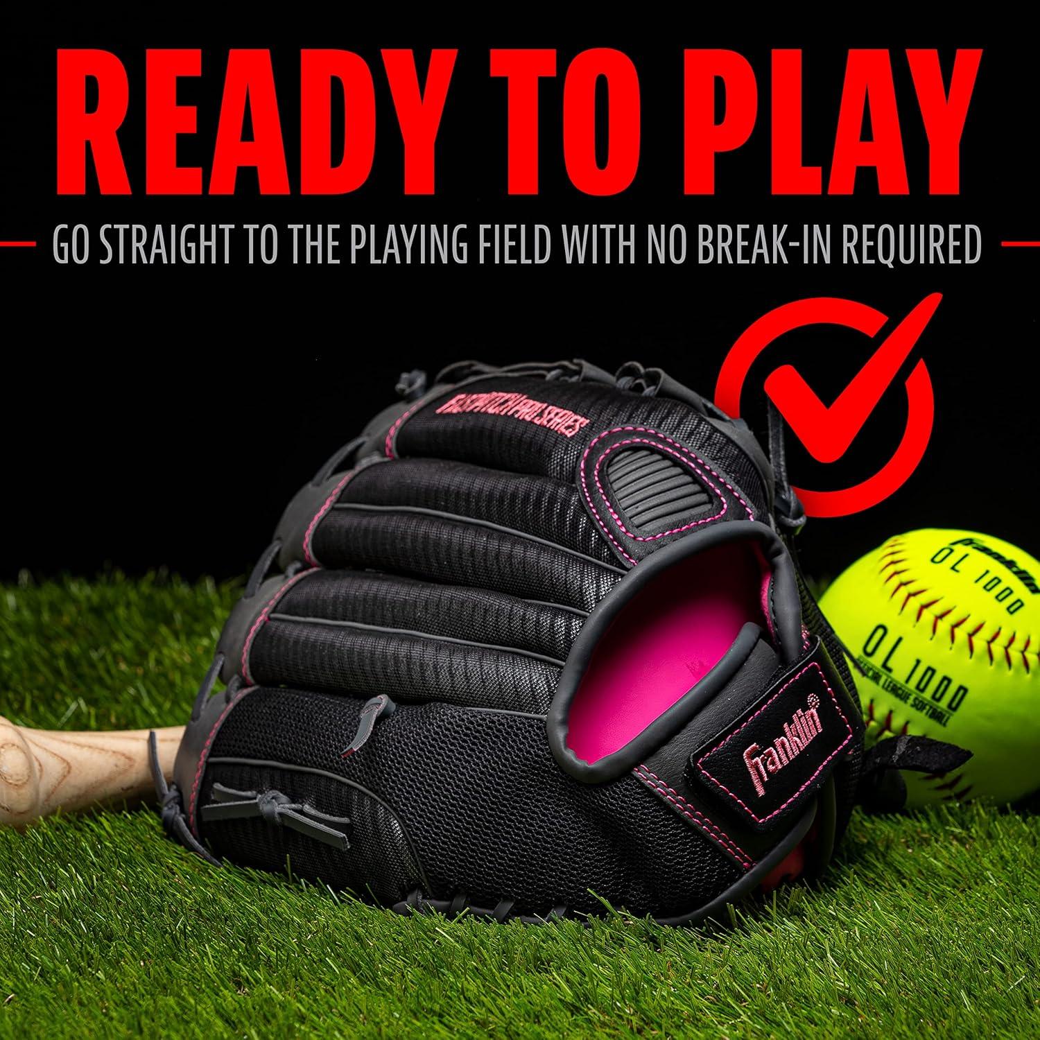 imageFranklin Sports Girls Softball GloveWomens Windmill FastpitchSlowpitch Softball GloveRight and Left HandAdultPink