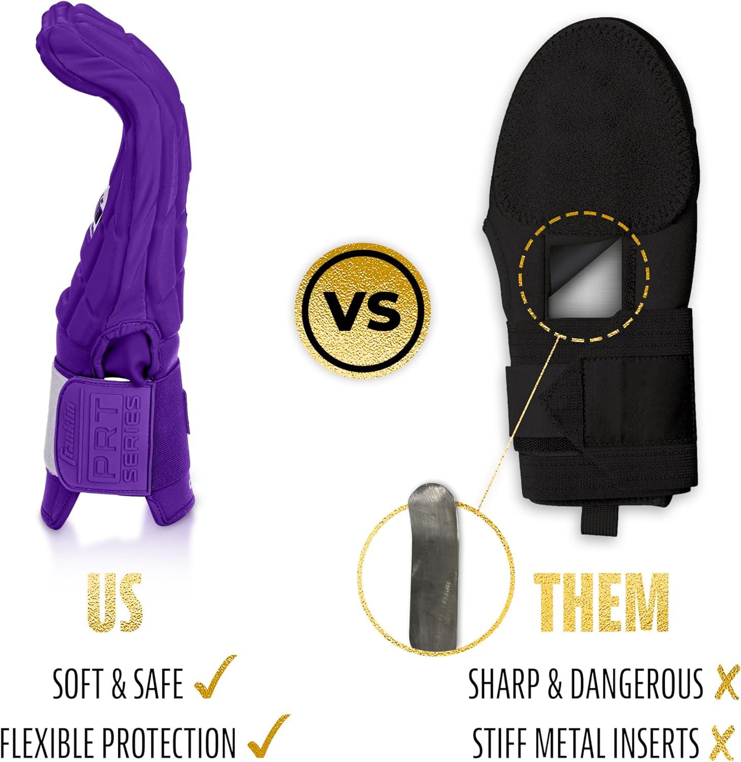 imageFranklin Sports MLB Baseball Softball Sliding Mitt CFX PRT Adult Youth Protective Baserunning Sliding Gloves Left Right Hand Mitt Hand Wrist Protector for Running Kids Adults SizesPurple