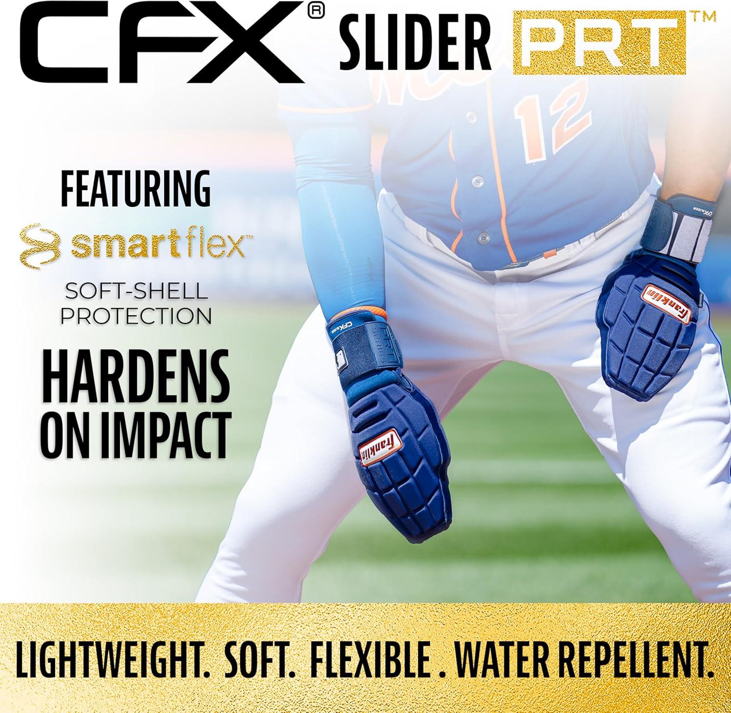 imageFranklin Sports MLB Baseball Softball Sliding Mitt CFX PRT Adult Youth Protective Baserunning Sliding Gloves Left Right Hand Mitt Hand Wrist Protector for Running Kids Adults SizesBurgundy