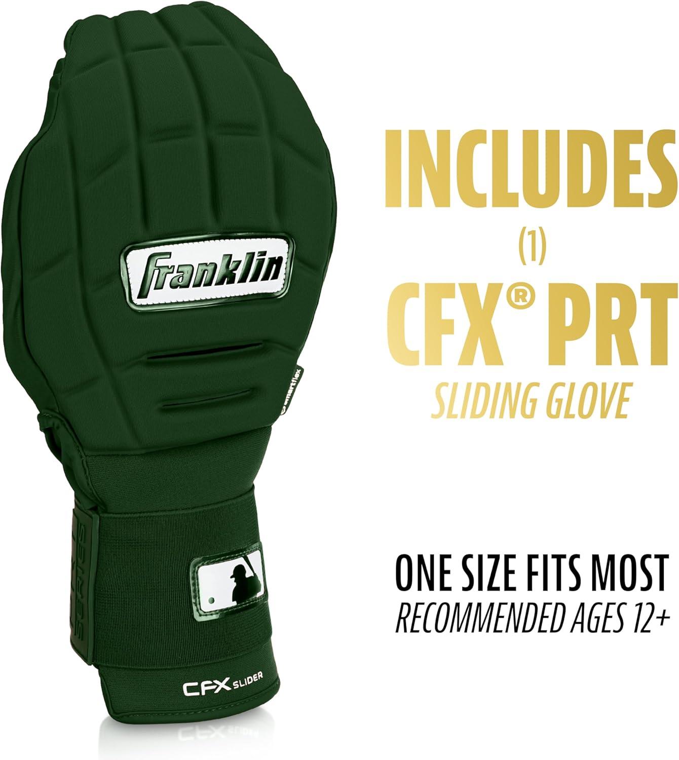 imageFranklin Sports MLB Baseball Softball Sliding Mitt CFX PRT Adult Youth Protective Baserunning Sliding Gloves Left Right Hand Mitt Hand Wrist Protector for Running Kids Adults SizesForest green
