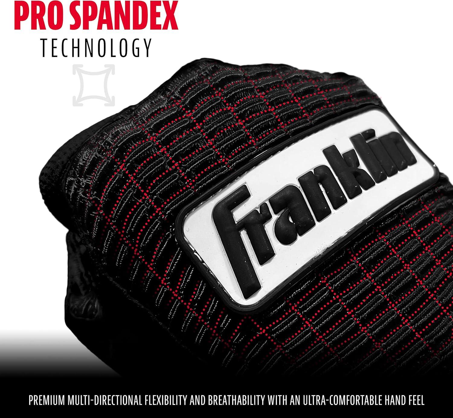 imageFranklin Sports MLB Baseball Batting Gloves Pro Classic Batting Gloves for Baseball Softball Adult Mens Youth Batting Glove PairsBlackBlack