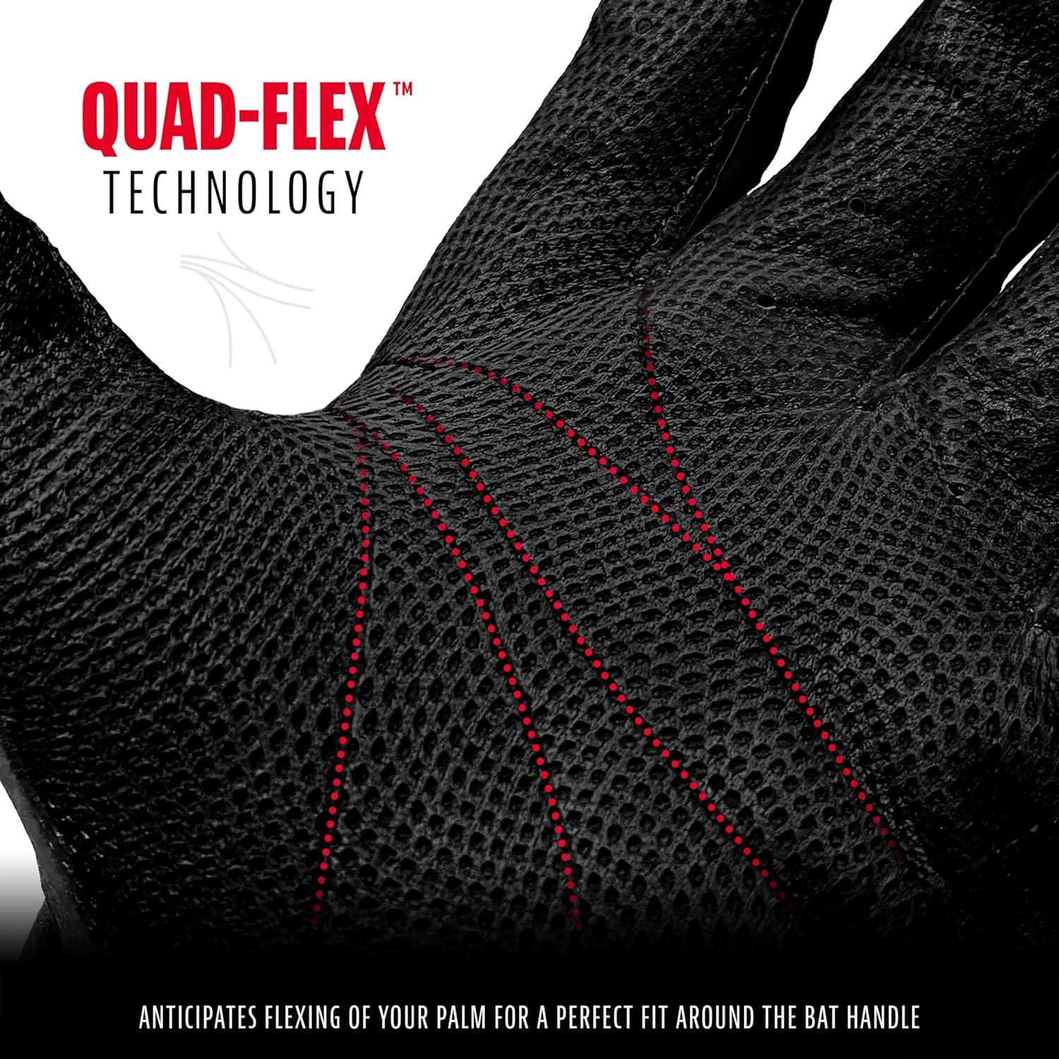 imageFranklin Sports MLB Baseball Batting Gloves Pro Classic Batting Gloves for Baseball Softball Adult Mens Youth Batting Glove PairsBlackBlack