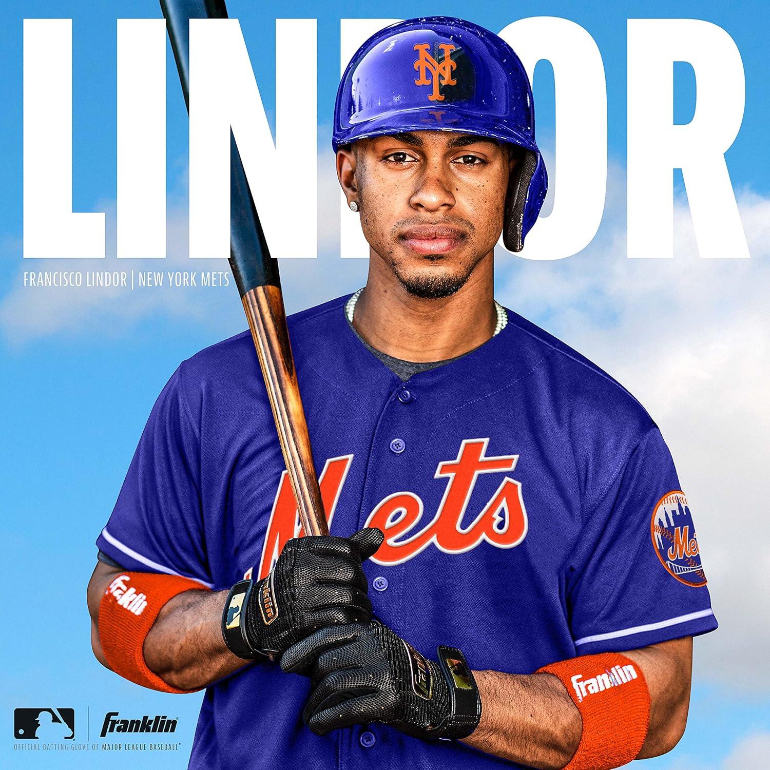 imageFranklin Sports MLB Baseball Batting Gloves Pro Classic Batting Gloves for Baseball Softball Adult Mens Youth Batting Glove PairsBlackGold