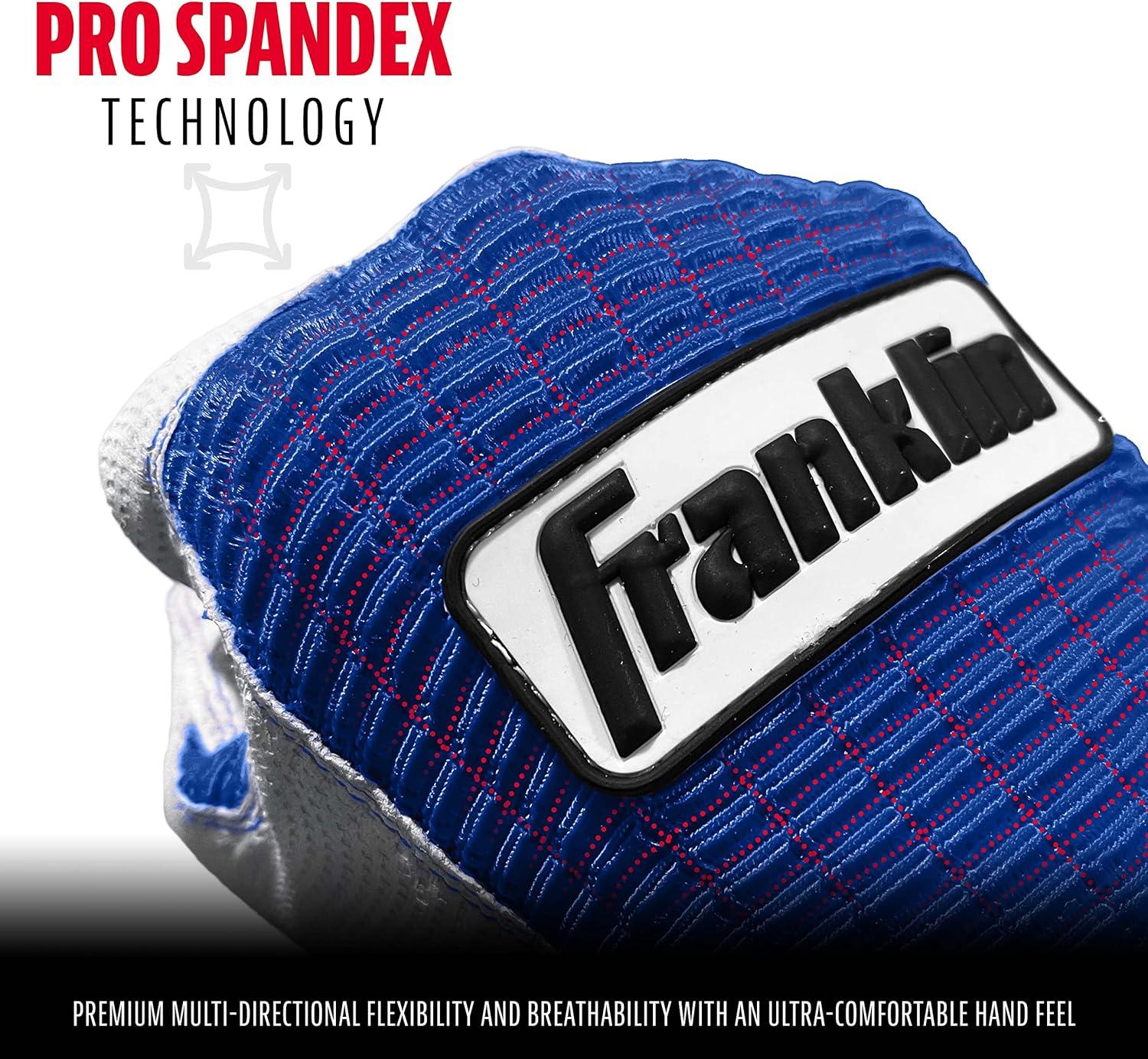 imageFranklin Sports MLB Baseball Batting Gloves Pro Classic Batting Gloves for Baseball Softball Adult Mens Youth Batting Glove PairsPearlRoyal