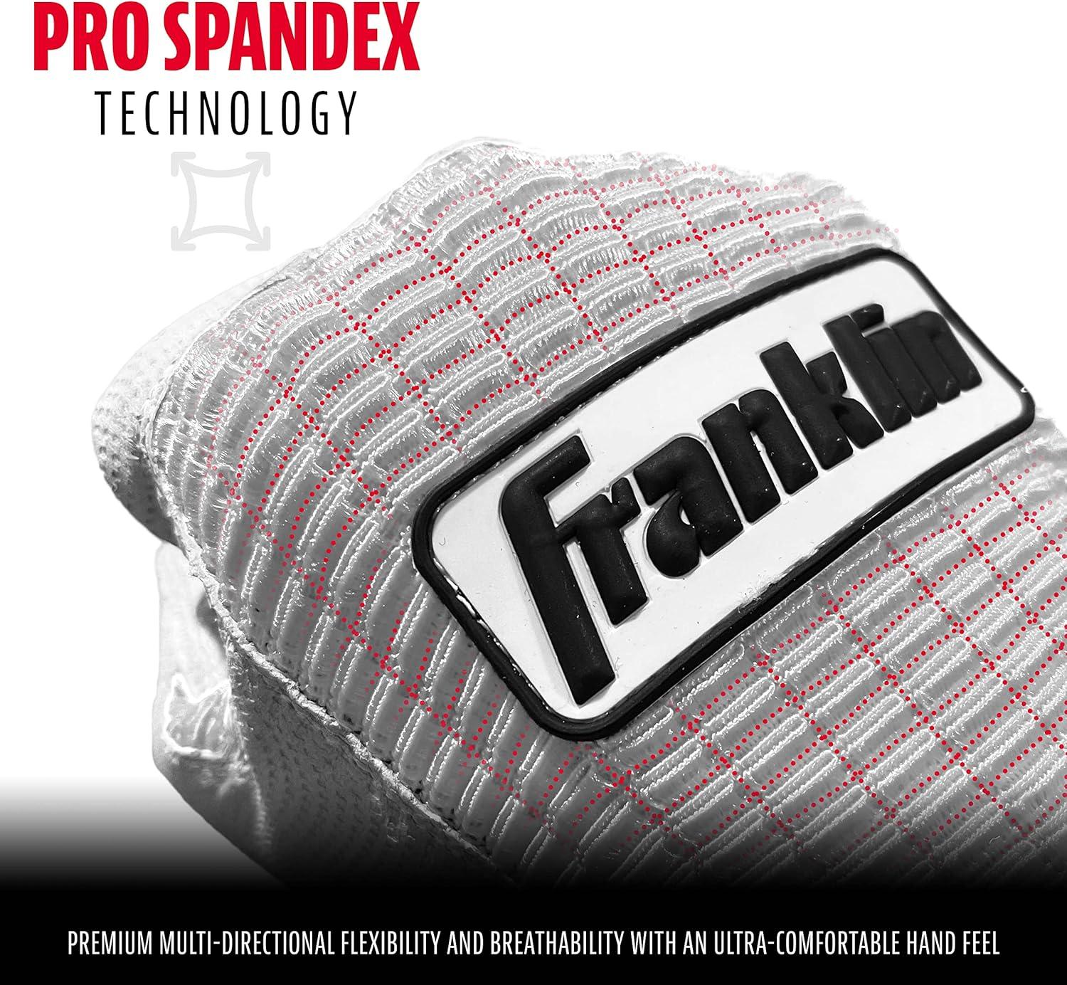 imageFranklin Sports MLB Baseball Batting Gloves Pro Classic Batting Gloves for Baseball Softball Adult Mens Youth Batting Glove PairsPearlWhite