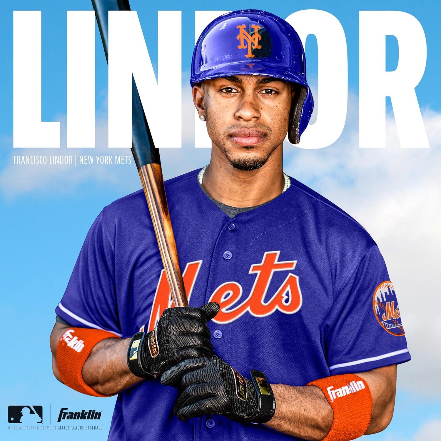 imageFranklin Sports MLB Baseball Batting Gloves Pro Classic Batting Gloves for Baseball Softball Adult Mens Youth Batting Glove PairsRed