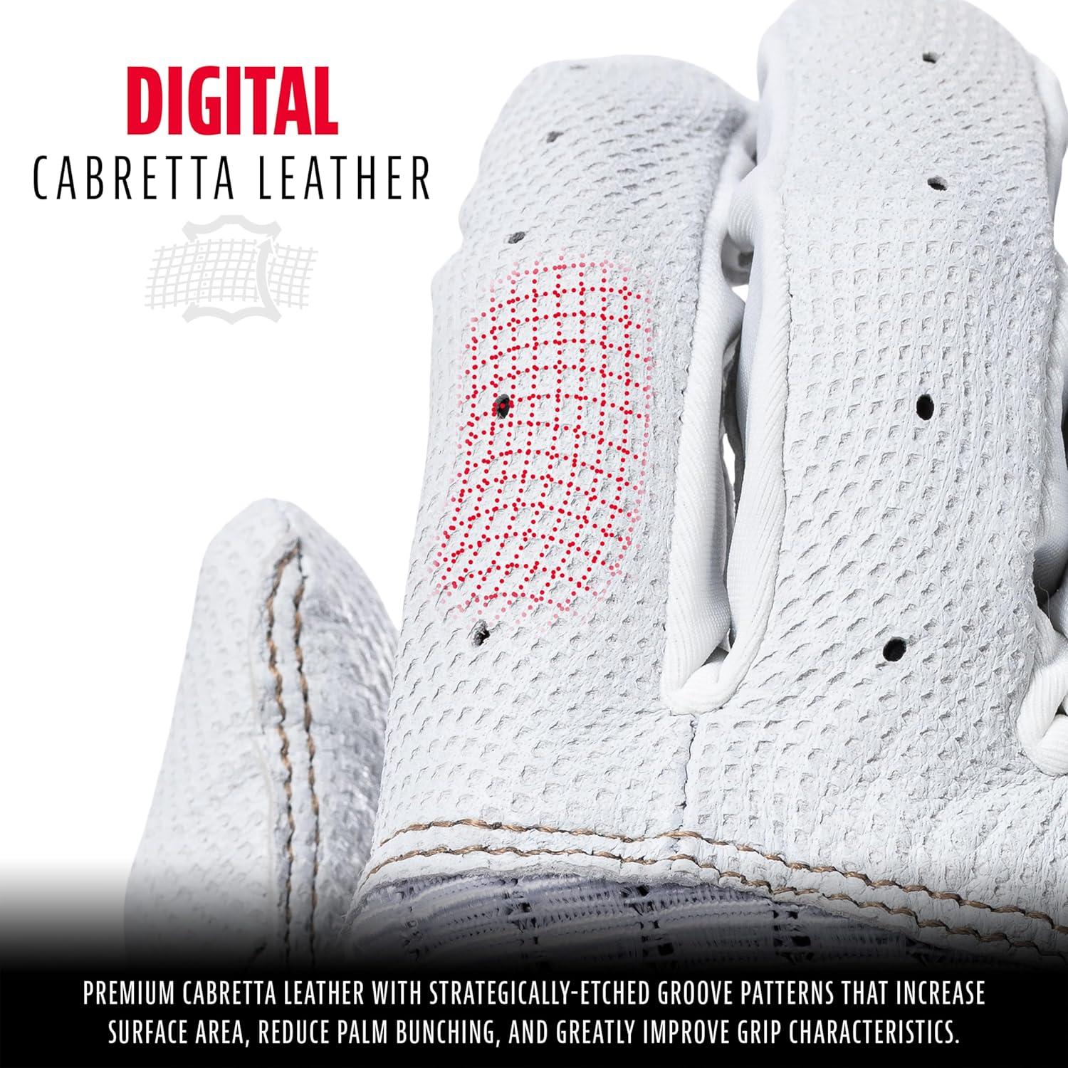 imageFranklin Sports MLB Baseball Batting Gloves Pro Classic Batting Gloves for Baseball Softball Adult Mens Youth Batting Glove PairsWhiteGold