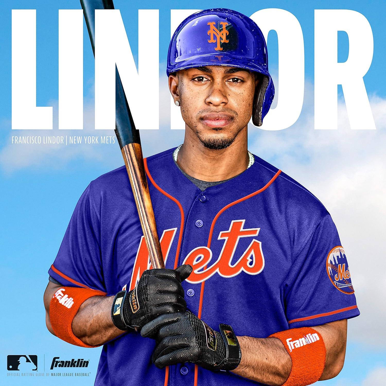 imageFranklin Sports MLB Baseball Batting Gloves Pro Classic Batting Gloves for Baseball Softball Adult Mens Youth Batting Glove PairsWhiteGold