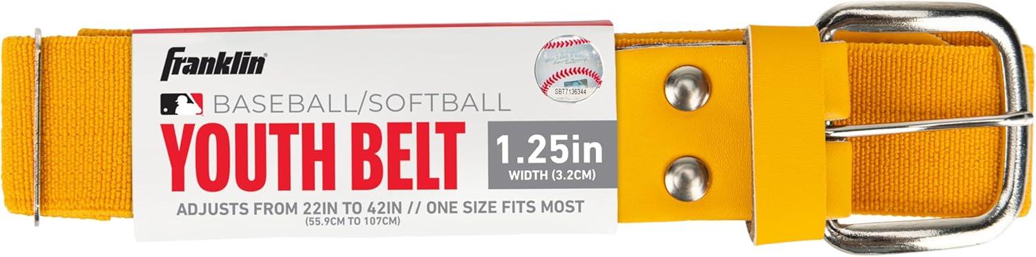 imageFranklin Sports MLB Youth Kids Belt for Teeball Baseball Softball Adjustable Boys and GirlsYellow