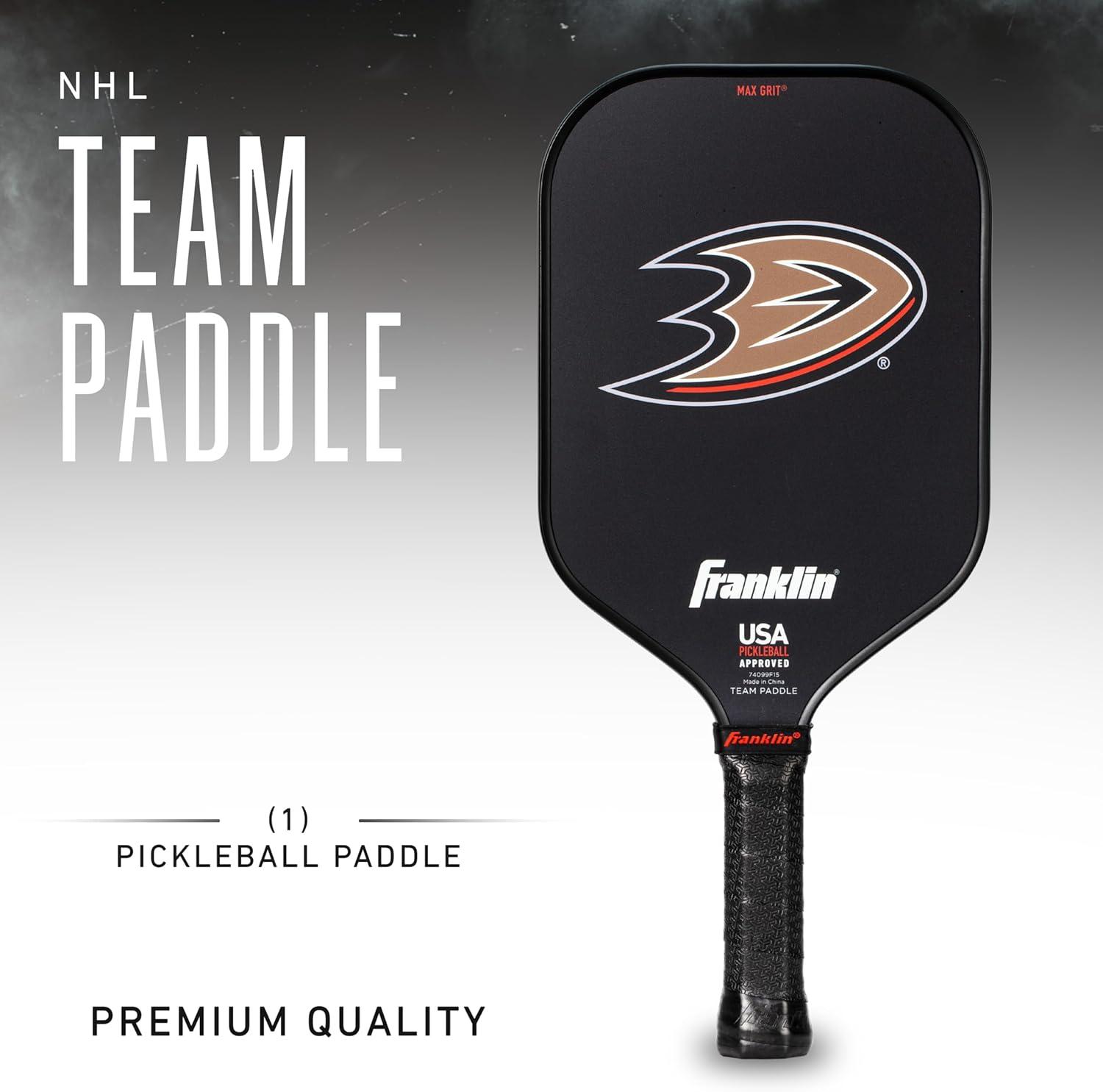 imageFranklin Sports NHL Team Pickleball Paddles Official NHL Hockey Team Logo Pickleball Paddles Signature Series 13MM Pickleball Paddle with MaxGrit USA Pickleball USAPA ApprovedAnaheim Ducks 2