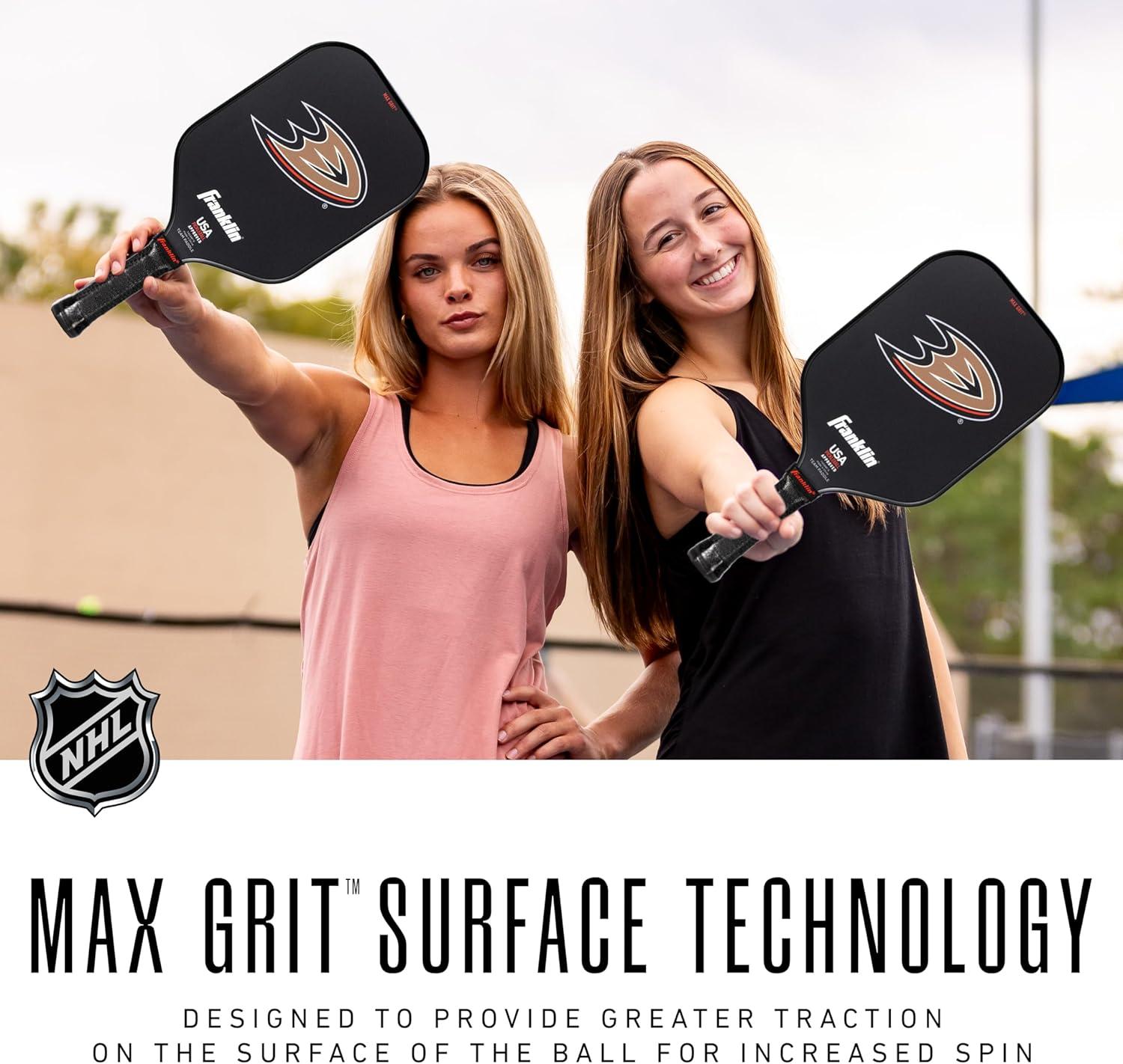 imageFranklin Sports NHL Team Pickleball Paddles Official NHL Hockey Team Logo Pickleball Paddles Signature Series 13MM Pickleball Paddle with MaxGrit USA Pickleball USAPA ApprovedAnaheim Ducks 2