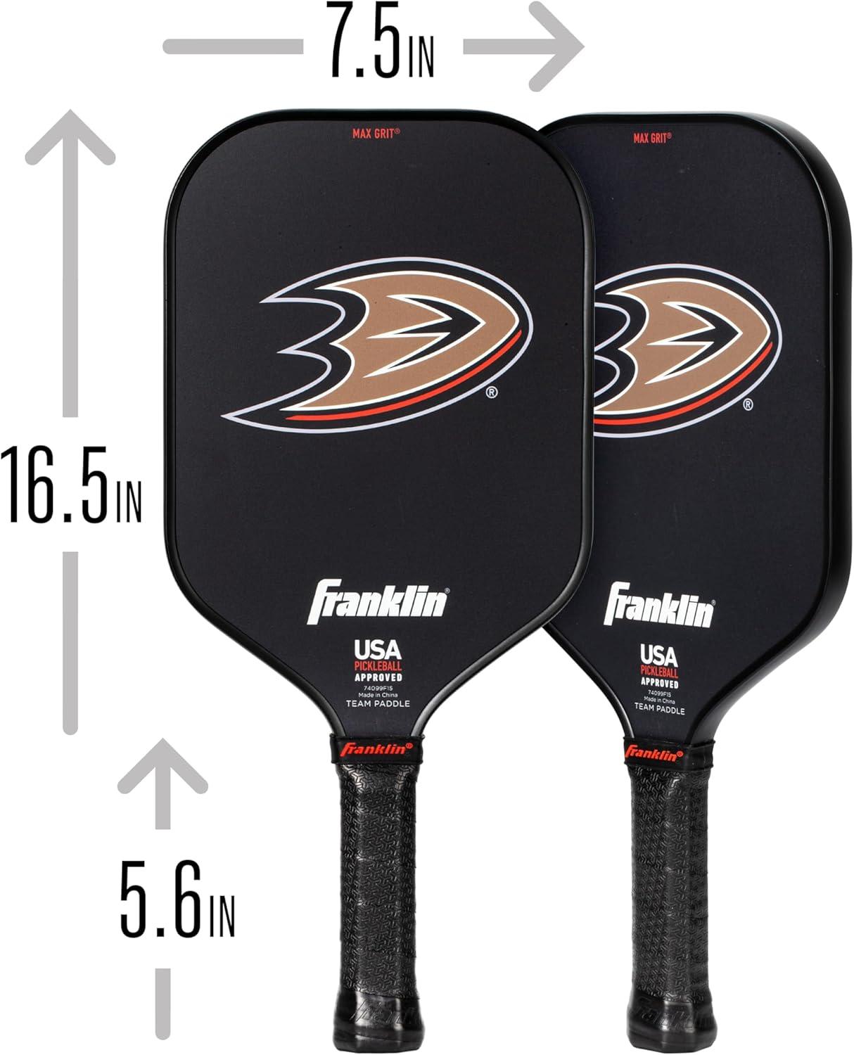 imageFranklin Sports NHL Team Pickleball Paddles Official NHL Hockey Team Logo Pickleball Paddles Signature Series 13MM Pickleball Paddle with MaxGrit USA Pickleball USAPA ApprovedAnaheim Ducks 2