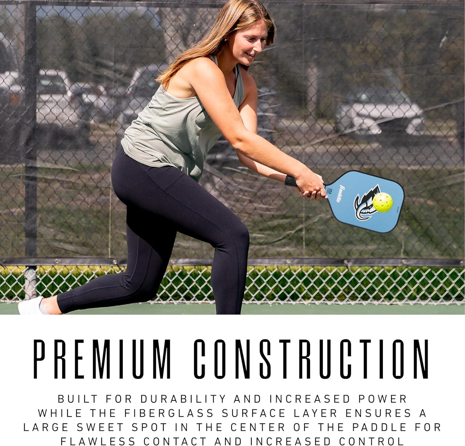 imageFranklin Sports NHL Team Pickleball Paddles Official NHL Hockey Team Logo Pickleball Paddles Signature Series 13MM Pickleball Paddle with MaxGrit USA Pickleball USAPA ApprovedUtah Mammoth