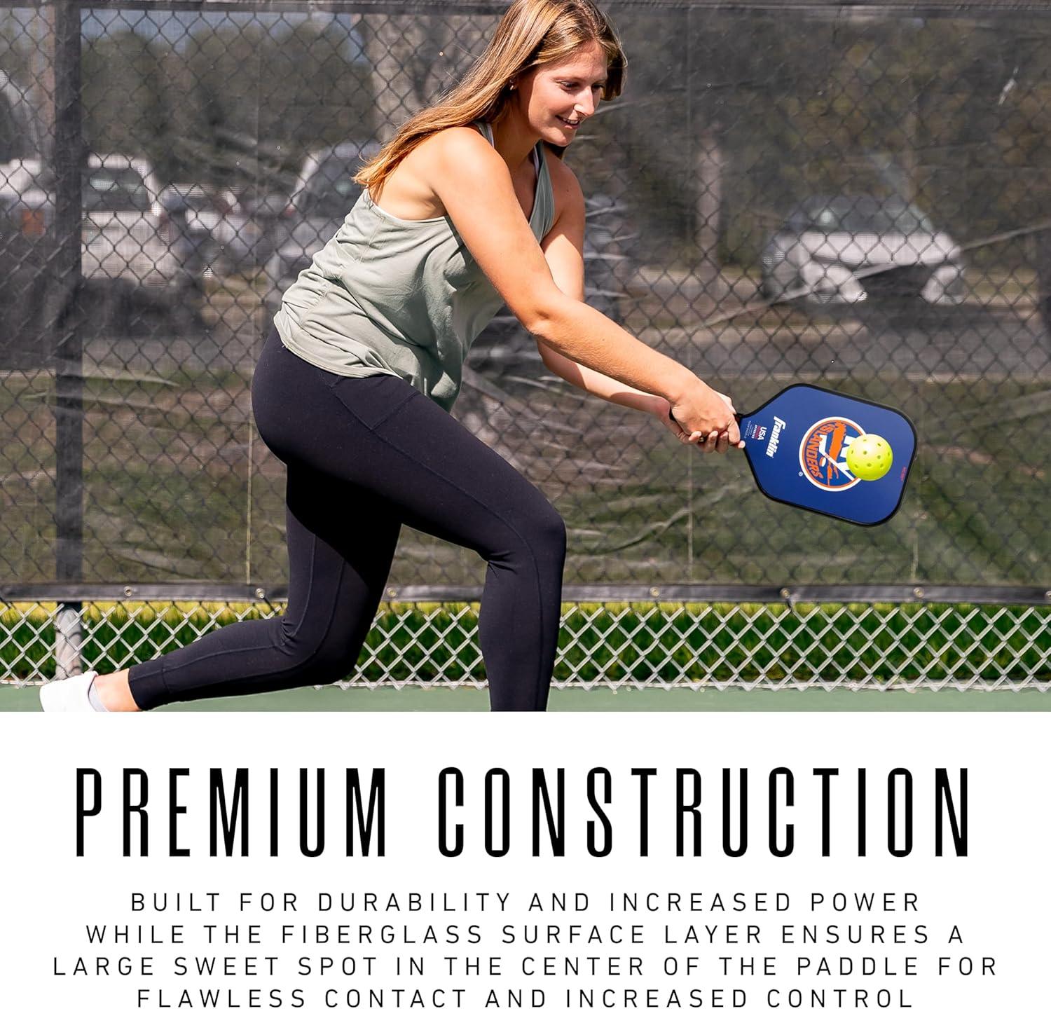 imageFranklin Sports NHL Team Pickleball Paddles Official NHL Hockey Team Logo Pickleball Paddles Signature Series 13MM Pickleball Paddle with MaxGrit USA Pickleball USAPA ApprovedNew York Islanders