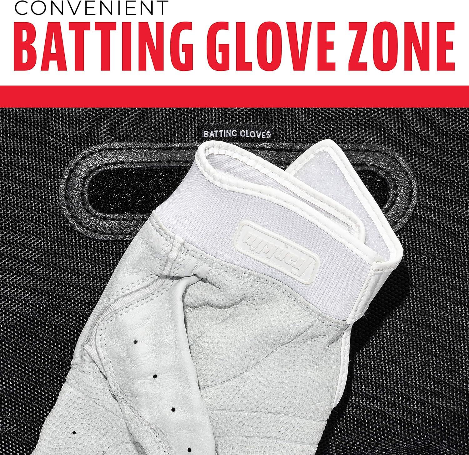 imageFranklin Sports Traveler Roller Baseball and Softball Equipment Bag Compartment Black 1680D Polyester Water Resistant Black