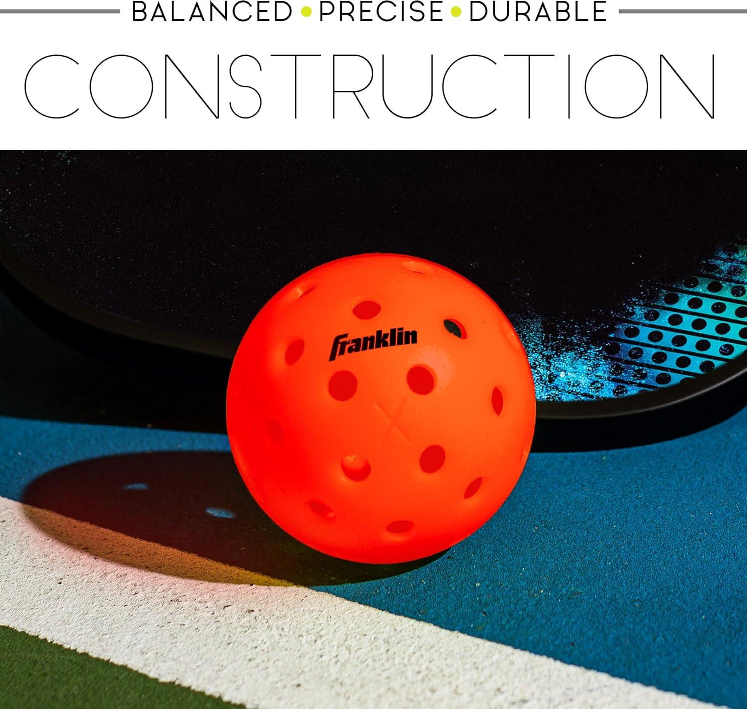 imageFranklin Sports X40 Outdoor Pickleballs Official Ball of USA Pickleball APP Tour US Open Regulation SizeEmber