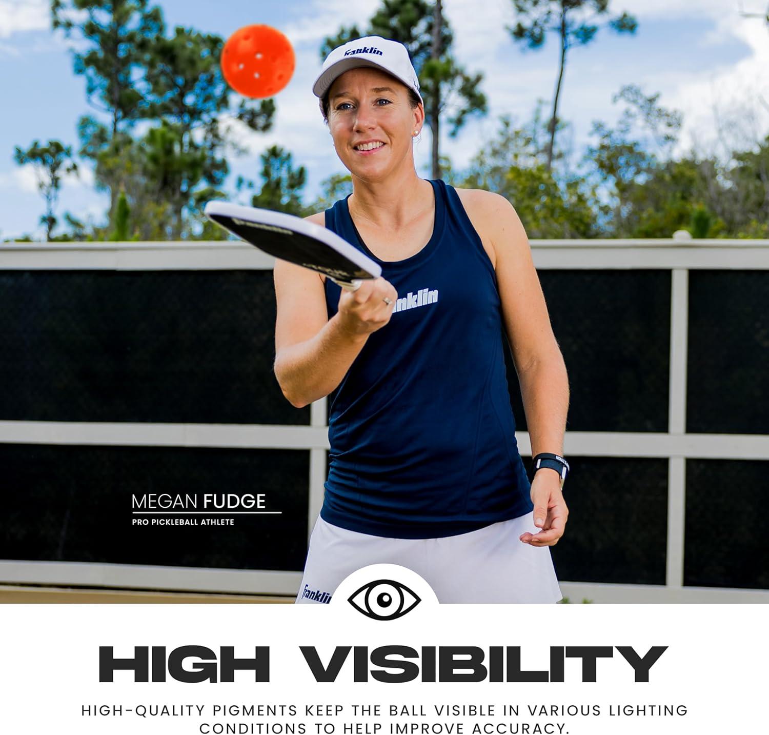 imageFranklin Sports X40 Outdoor Pickleballs Official Ball of USA Pickleball APP Tour US Open Regulation SizeEmber