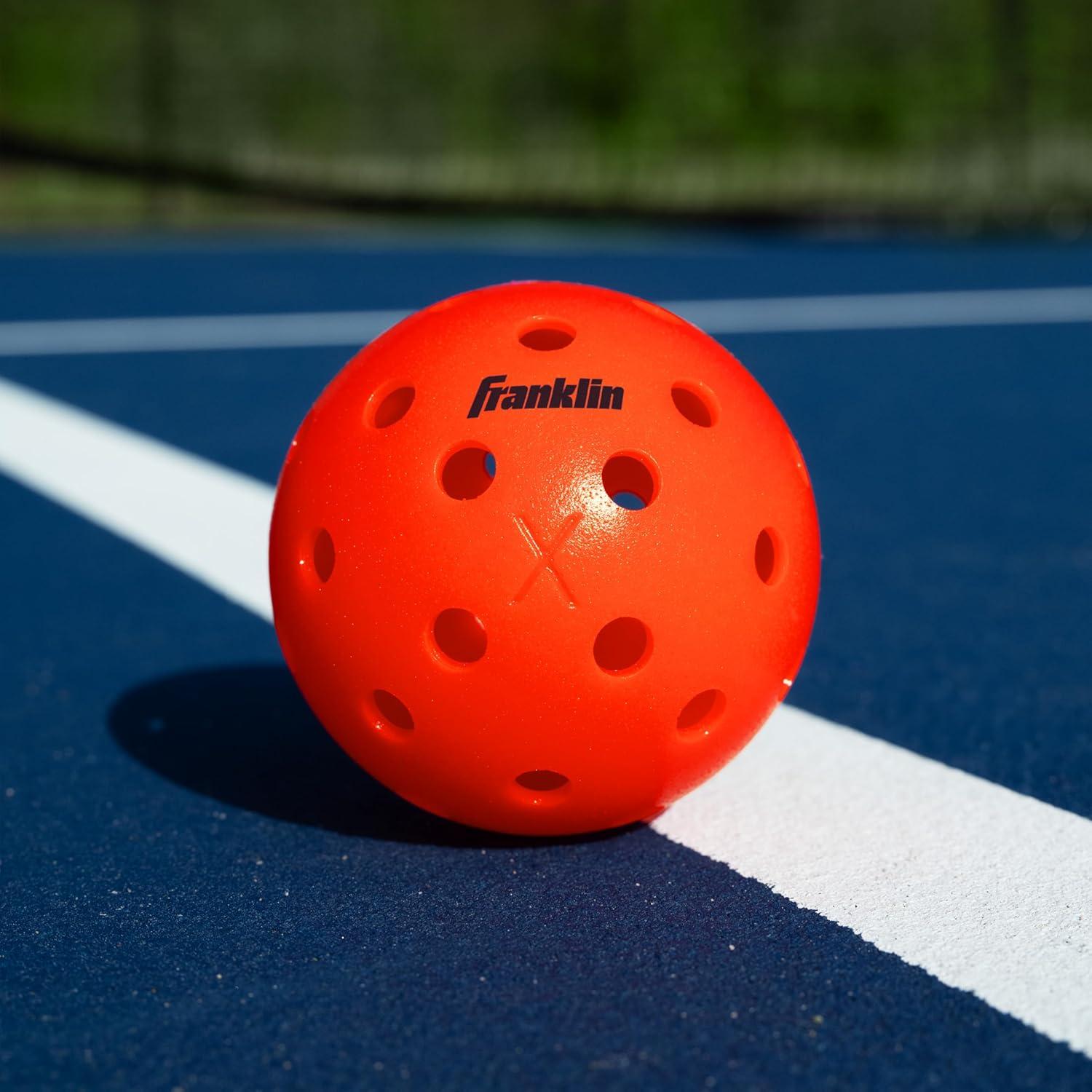 imageFranklin Sports X40 Outdoor Pickleballs Official Ball of USA Pickleball APP Tour US Open Regulation SizeEmber