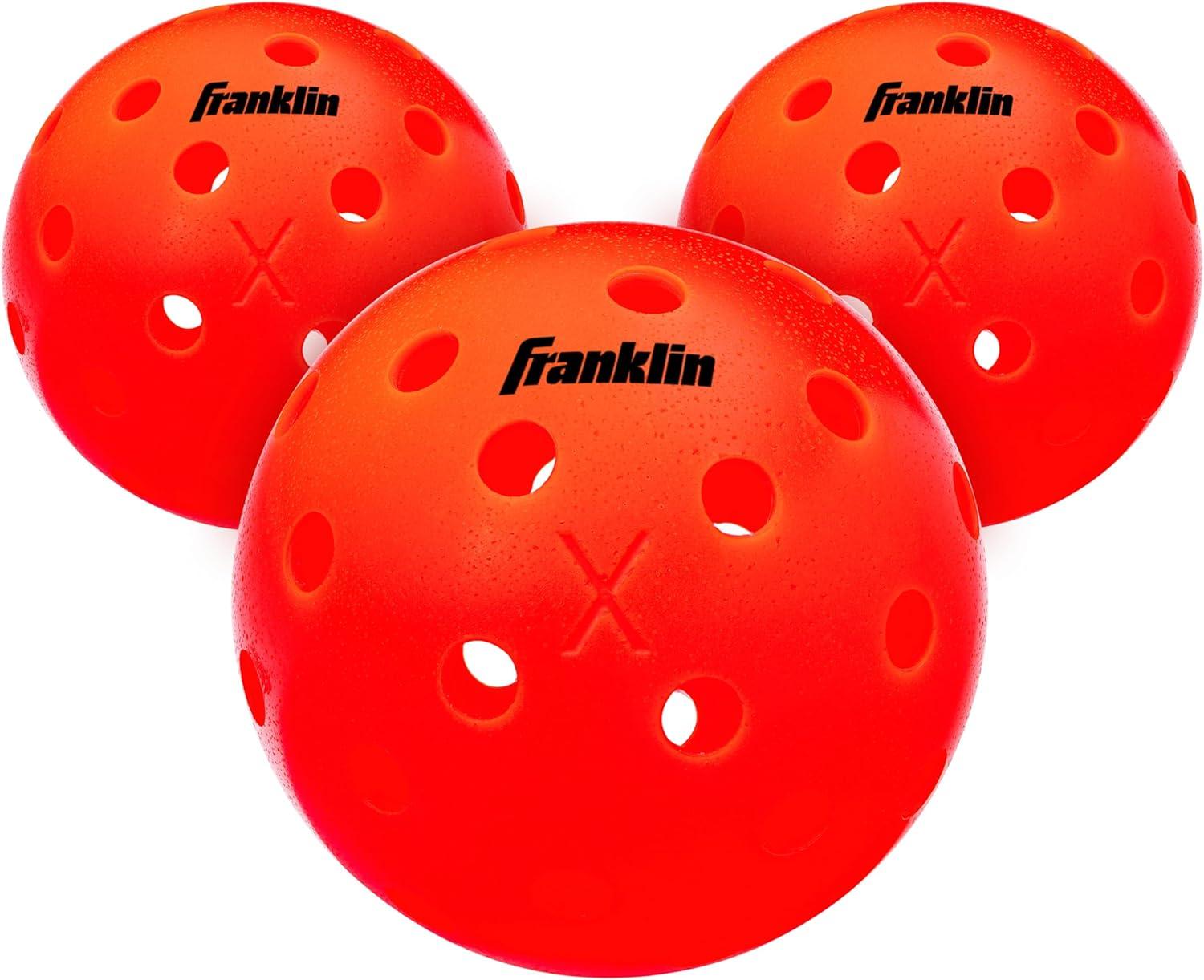 imageFranklin Sports X40 Outdoor Pickleballs Official Ball of USA Pickleball APP Tour US Open Regulation SizeEmber
