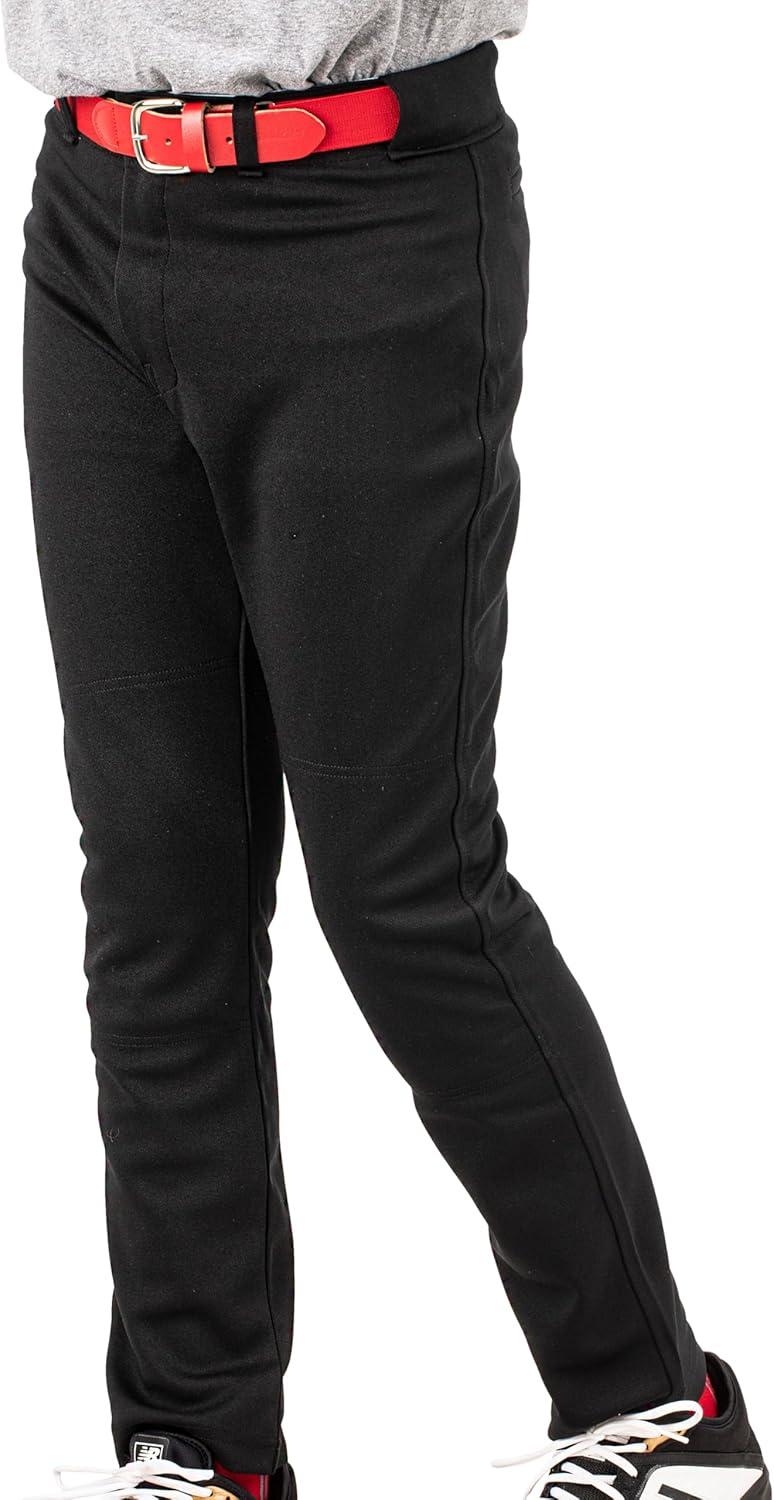 imageFranklin Sports Youth Baseball Softball Pants Knee High Relaxed Fit Kids Baseball Pants White Black Grey PantsBlack