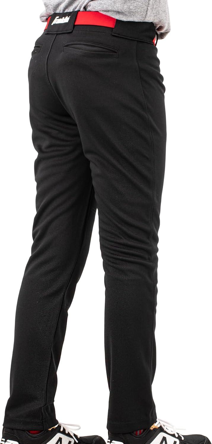 imageFranklin Sports Youth Baseball Softball Pants Knee High Relaxed Fit Kids Baseball Pants White Black Grey PantsBlack
