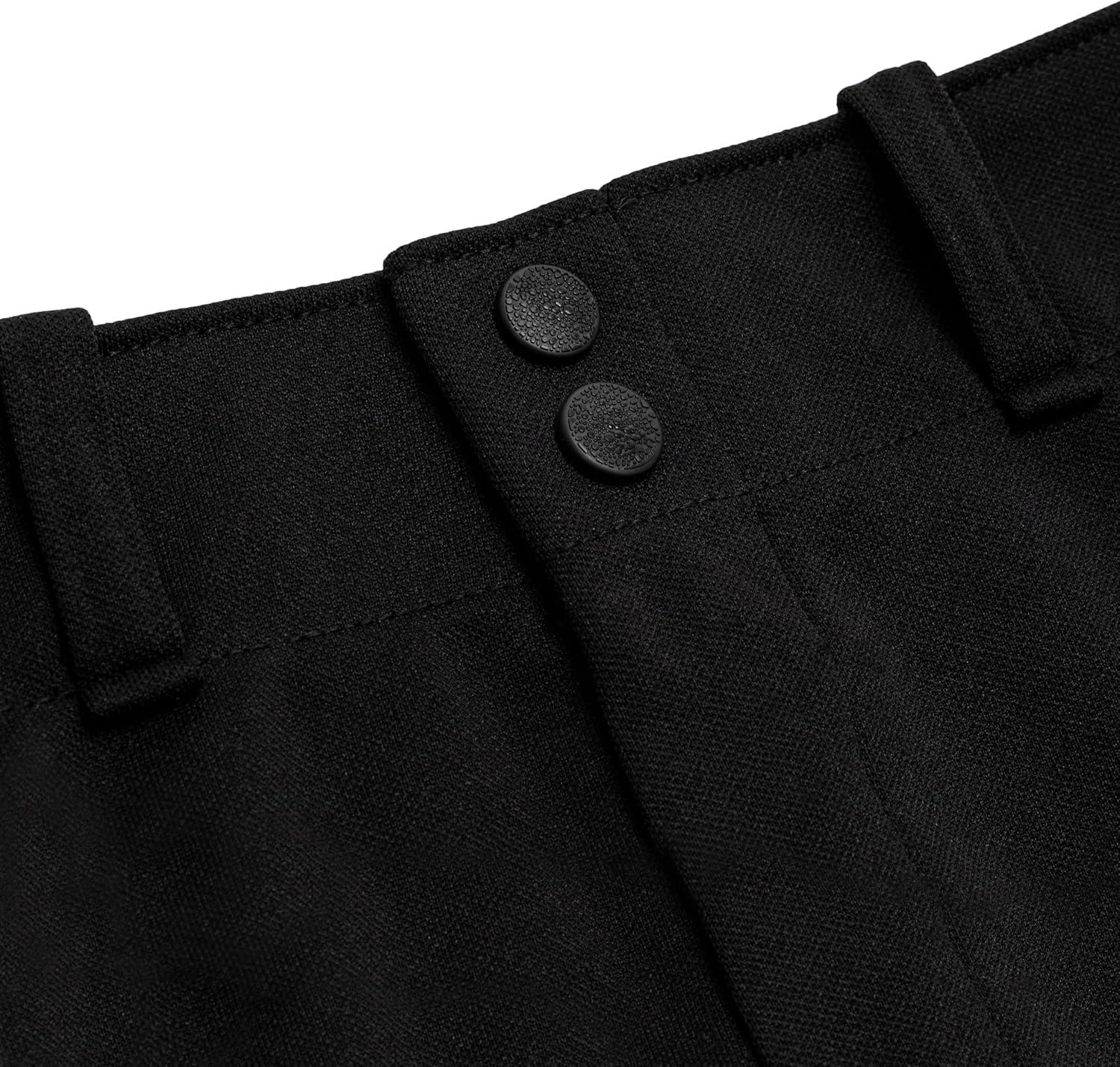 imageFranklin Sports Youth Baseball Softball Pants Knee High Relaxed Fit Kids Baseball Pants White Black Grey PantsBlack