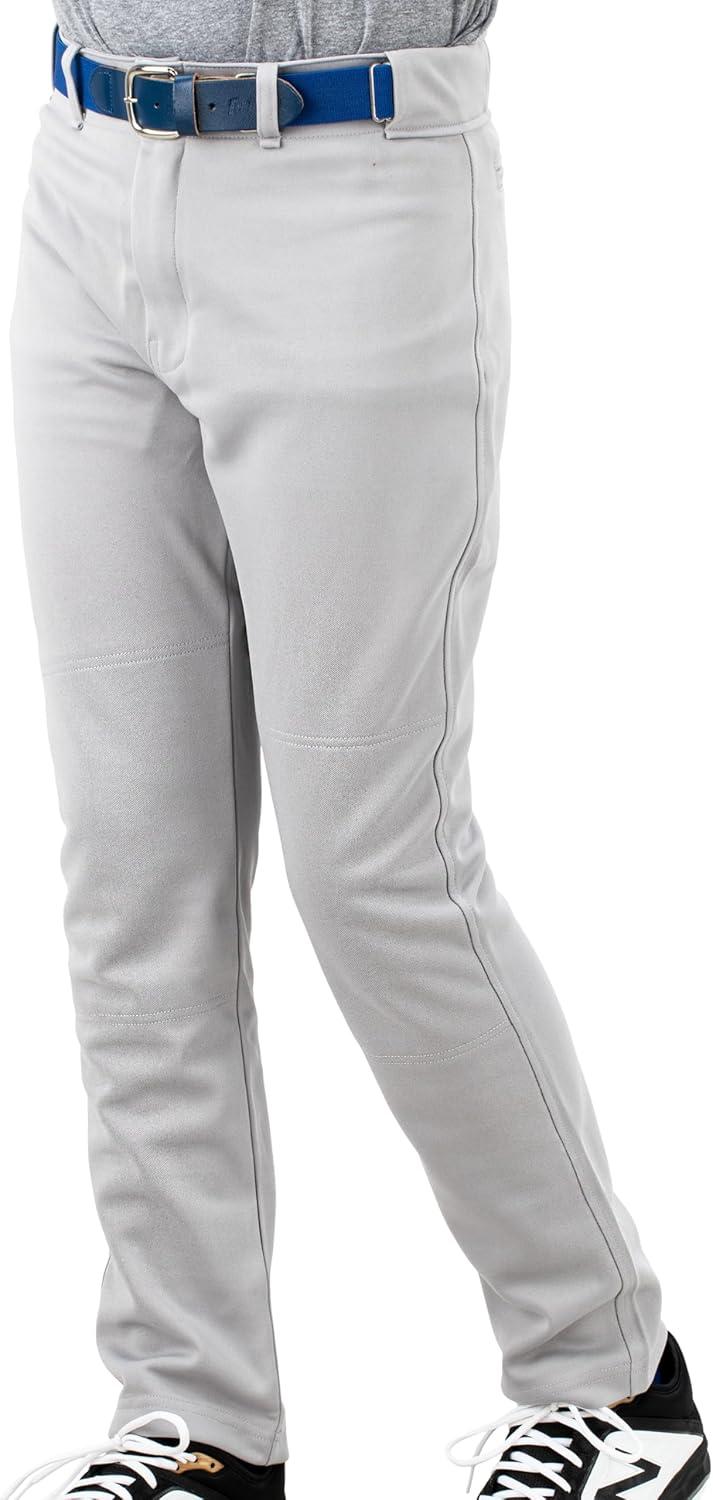 imageFranklin Sports Youth Baseball Softball Pants Knee High Relaxed Fit Kids Baseball Pants White Black Grey PantsGray