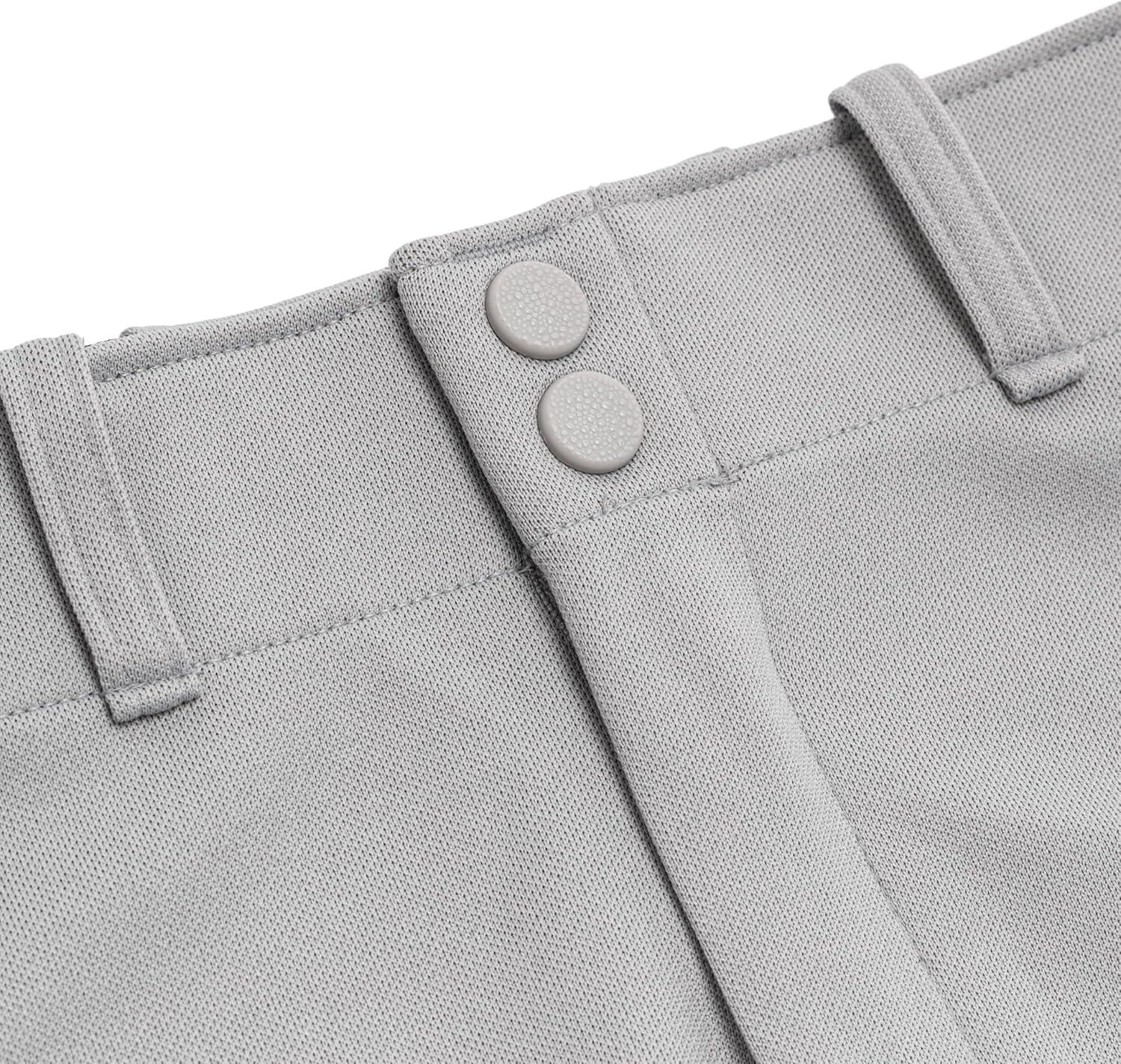 imageFranklin Sports Youth Baseball Softball Pants Knee High Relaxed Fit Kids Baseball Pants White Black Grey PantsGray