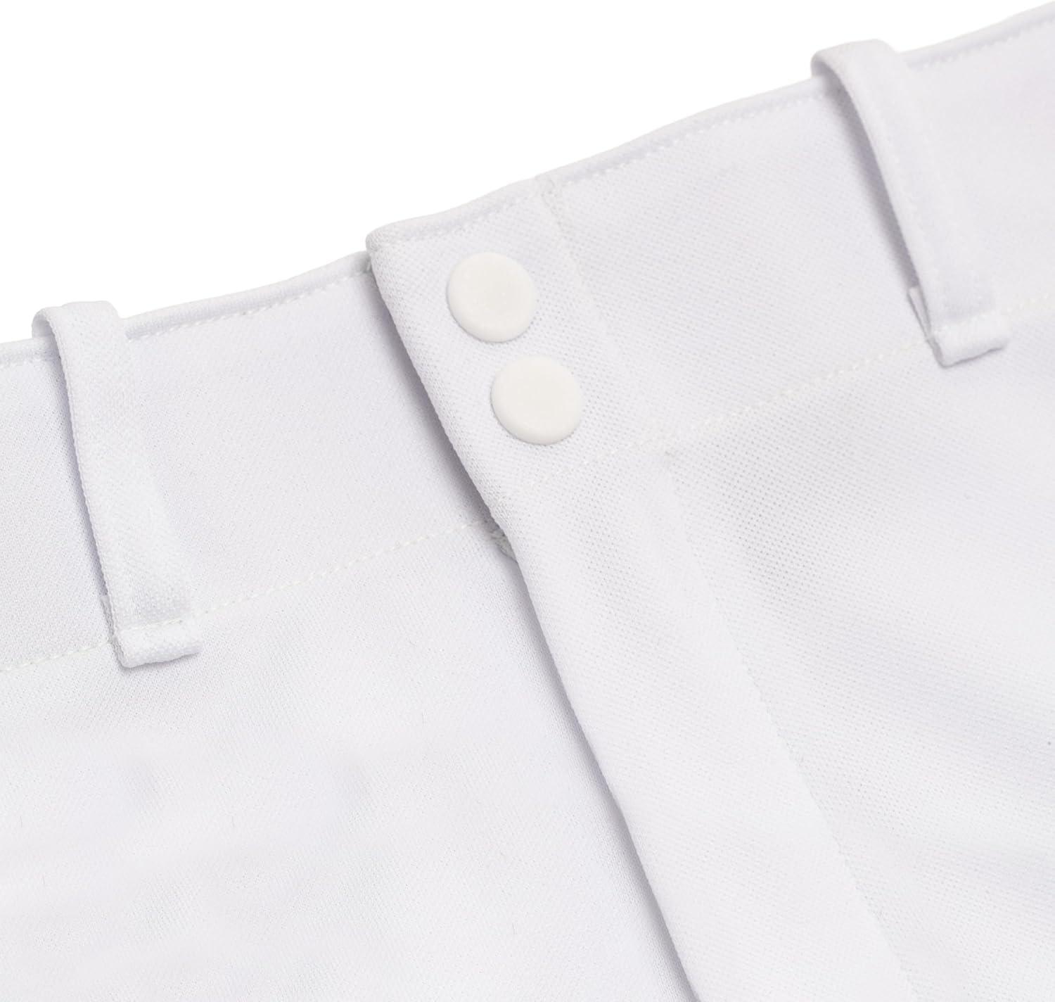 imageFranklin Sports Youth Baseball Softball Pants Knee High Relaxed Fit Kids Baseball Pants White Black Grey PantsWhite