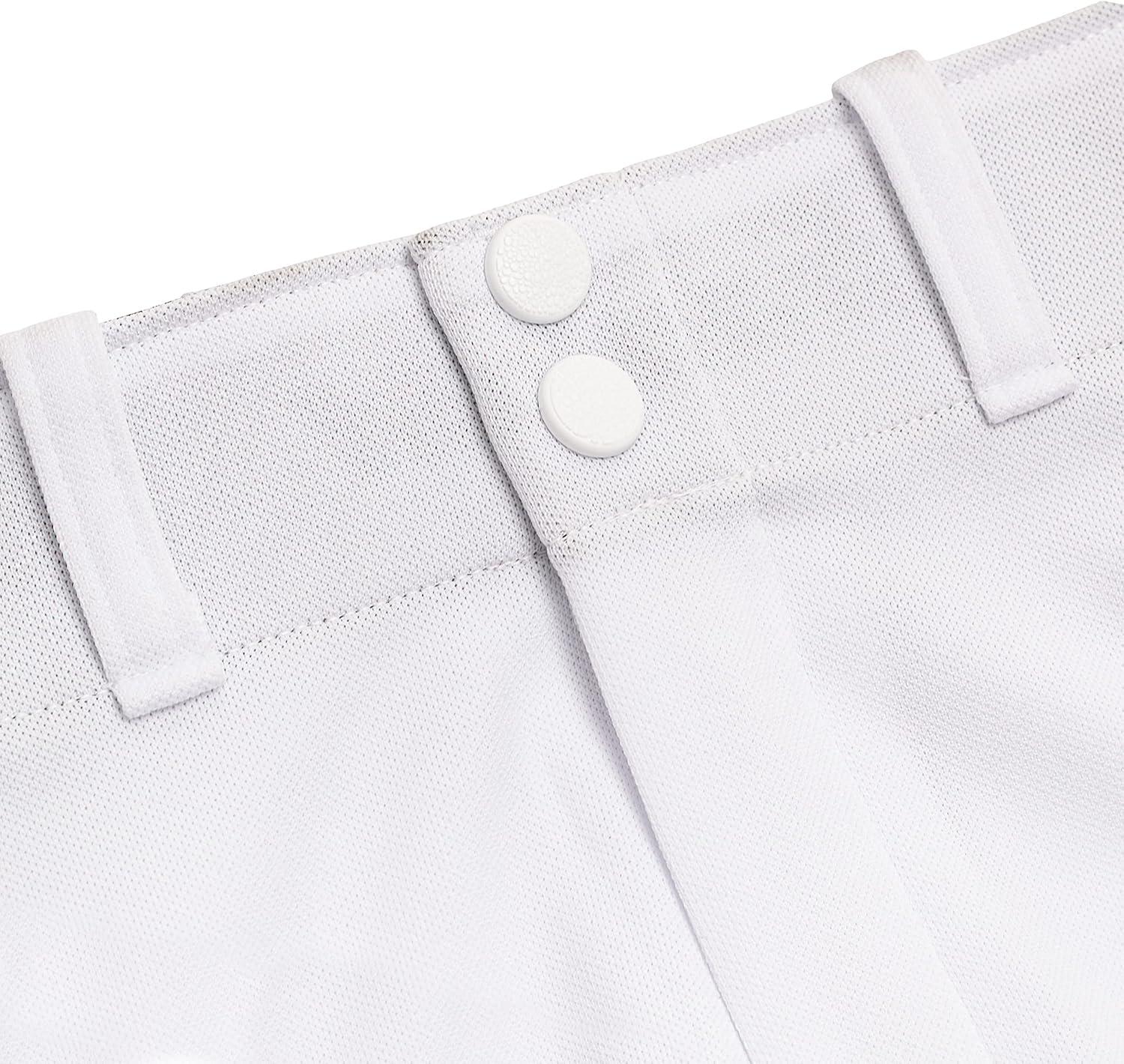 imageFranklin Sports Youth Baseball Softball Pants Knee High Relaxed Fit Kids Baseball Pants White Black Grey PantsWhite