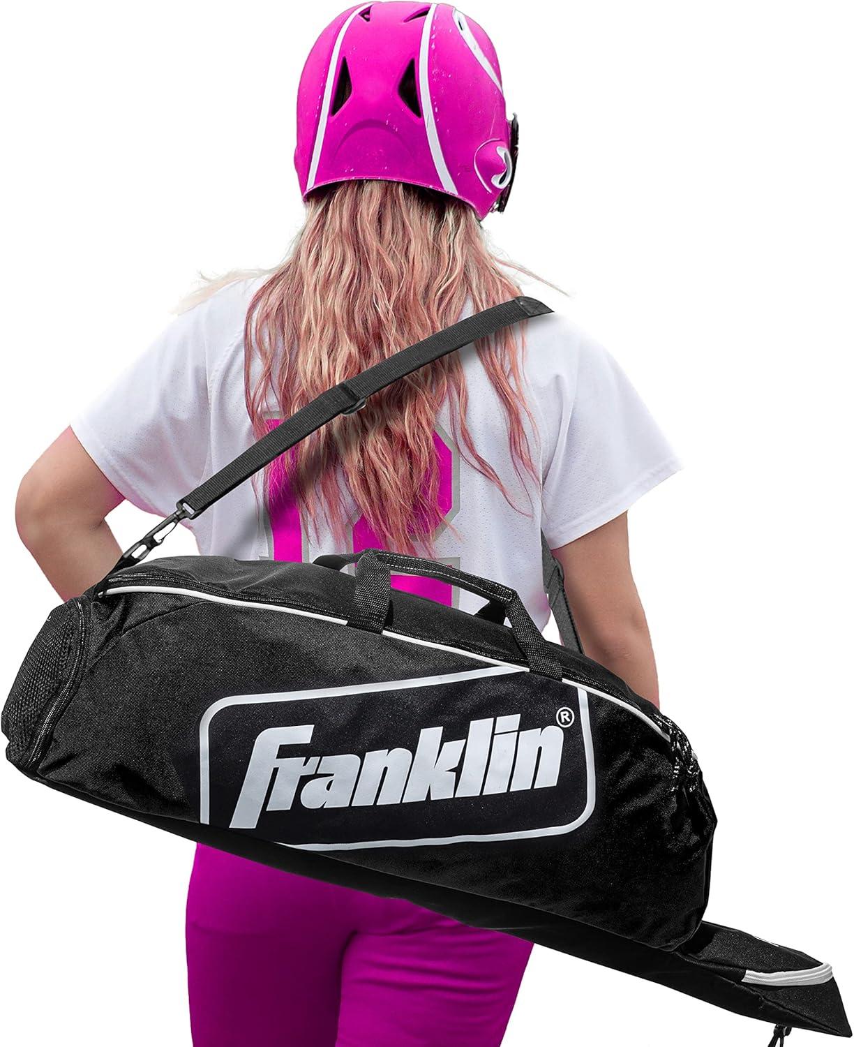 imageFranklin Sports Youth Baseball Bat Bag Kids Teeball Softball Baseball Equipment Bag Holds Bat Helmet Cleats and MoreBlack