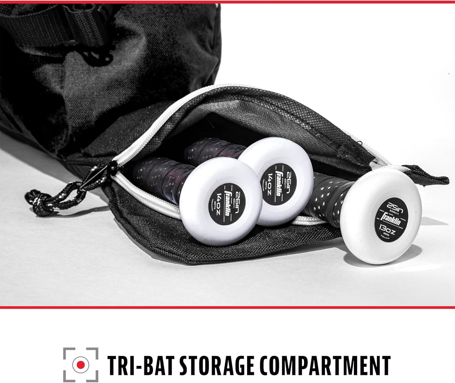 imageFranklin Sports Youth Baseball Bat Bag Kids Teeball Softball Baseball Equipment Bag Holds Bat Helmet Cleats and MoreBlack